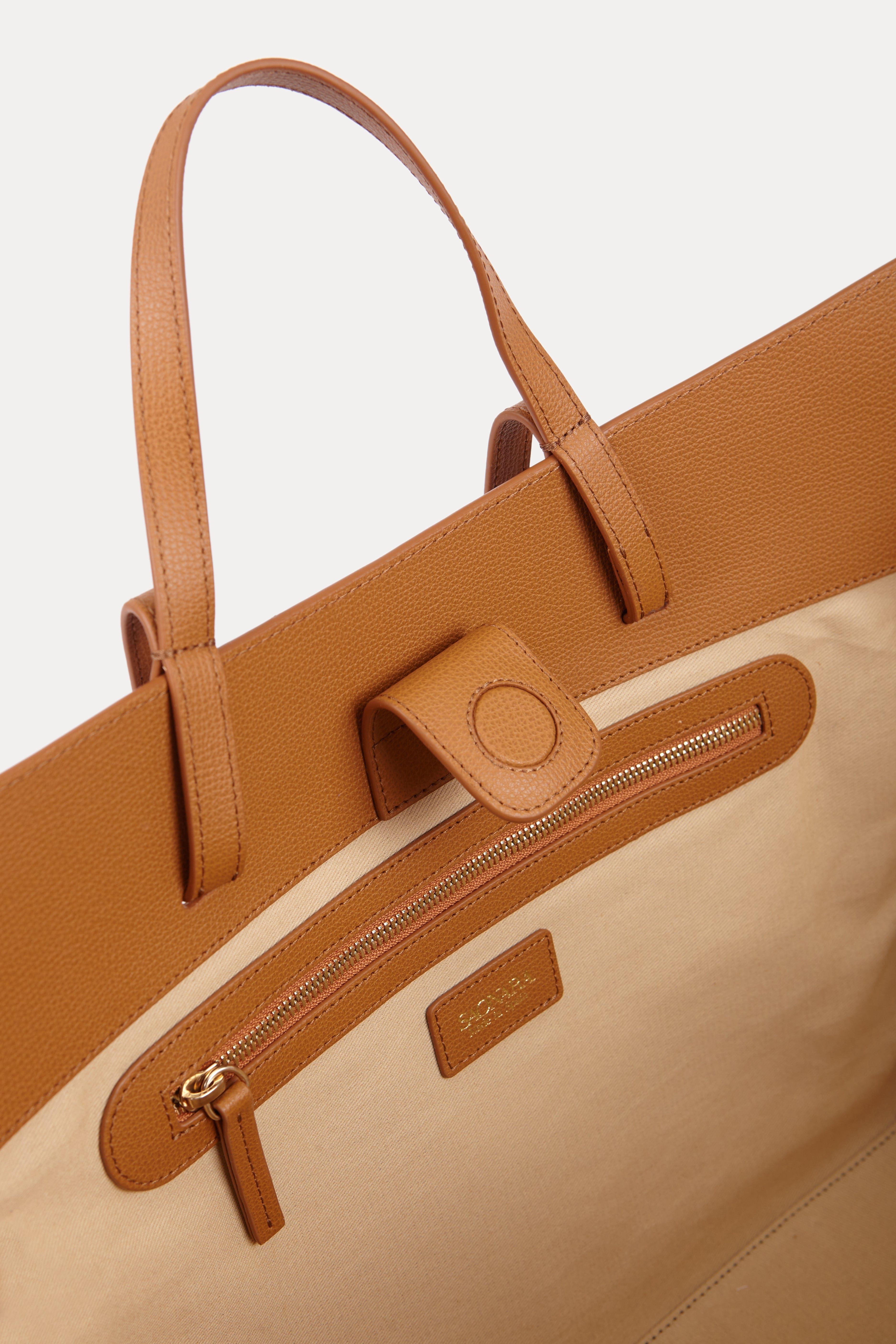 SAONARA SHOPPING CAMEL LEATHER made by Saonara