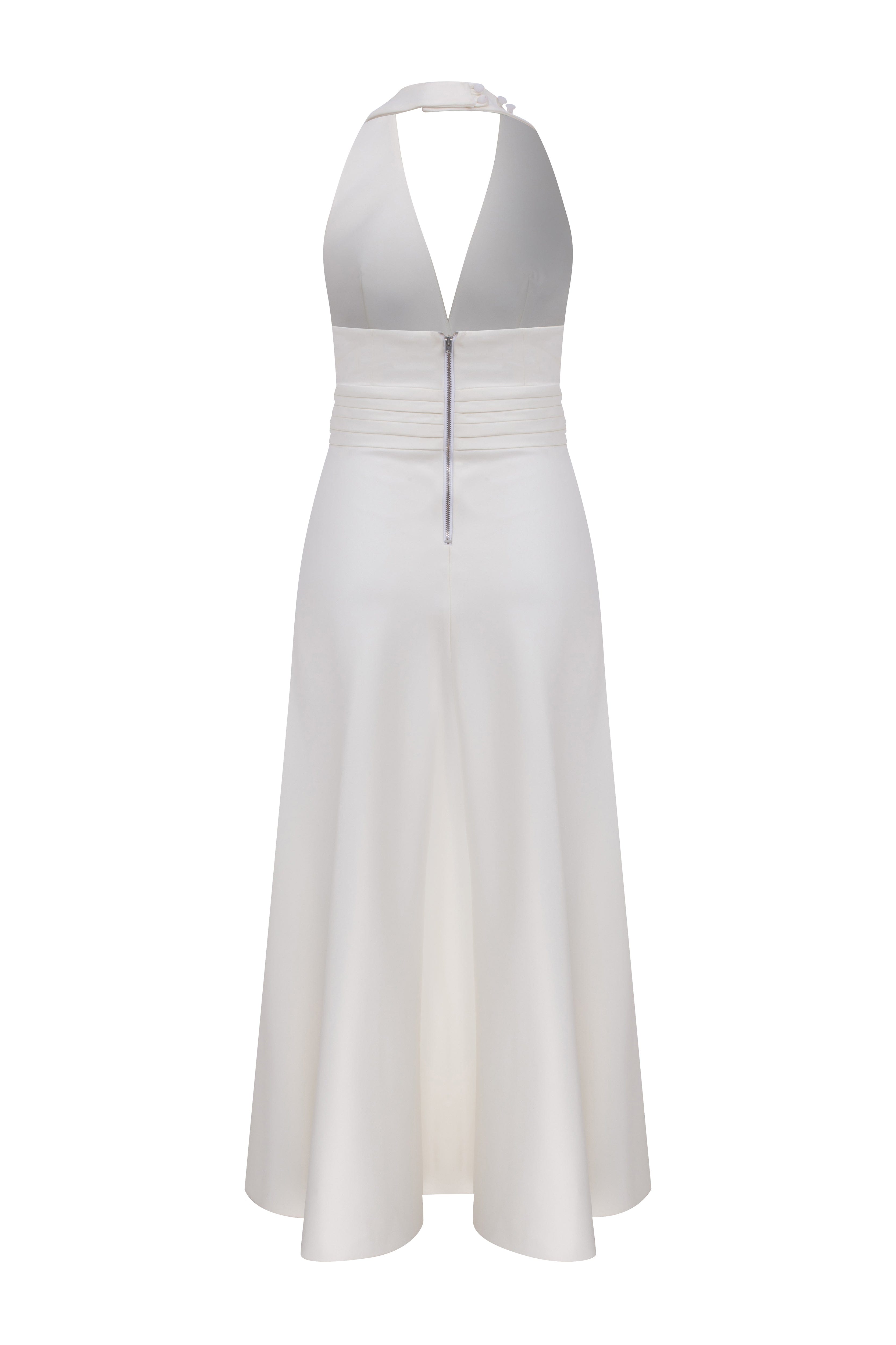 Lauryn Midi Dress In Vanilla Ice made by Nazli Ceren