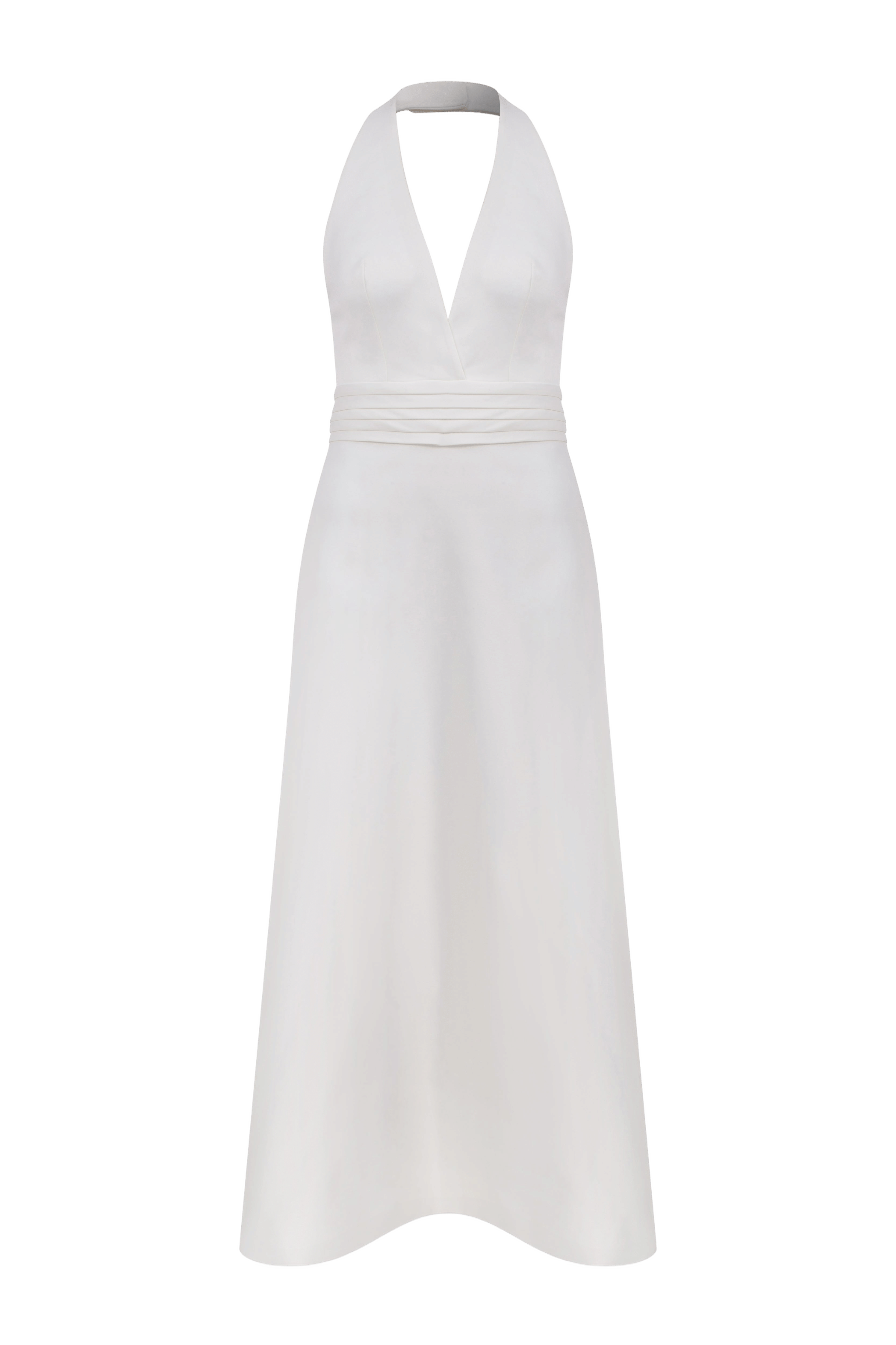 Lauryn Midi Dress In Vanilla Ice made by Nazli Ceren