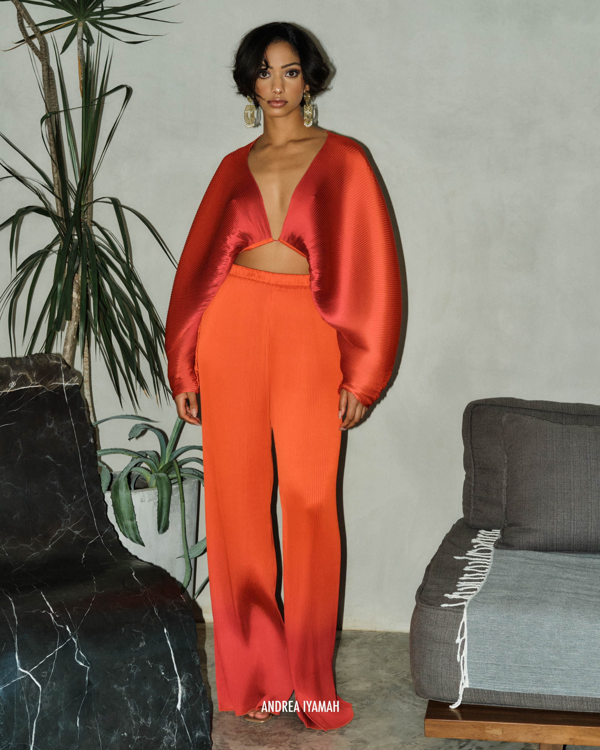 ATTI PLEATED PANTS made by Andrea Iyamah