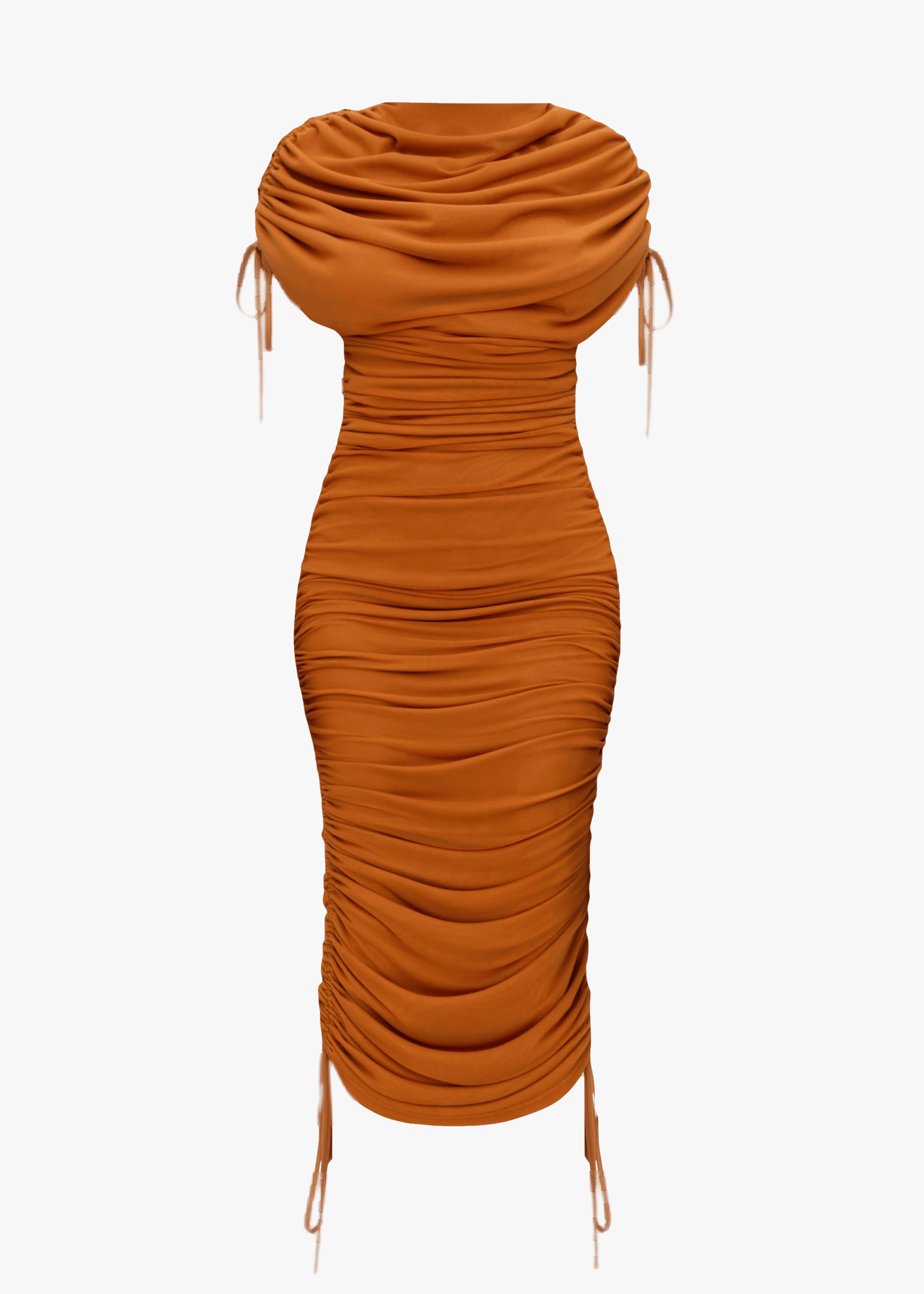 RATU MESH DRESS - CARAMEL made by Andrea Iyamah