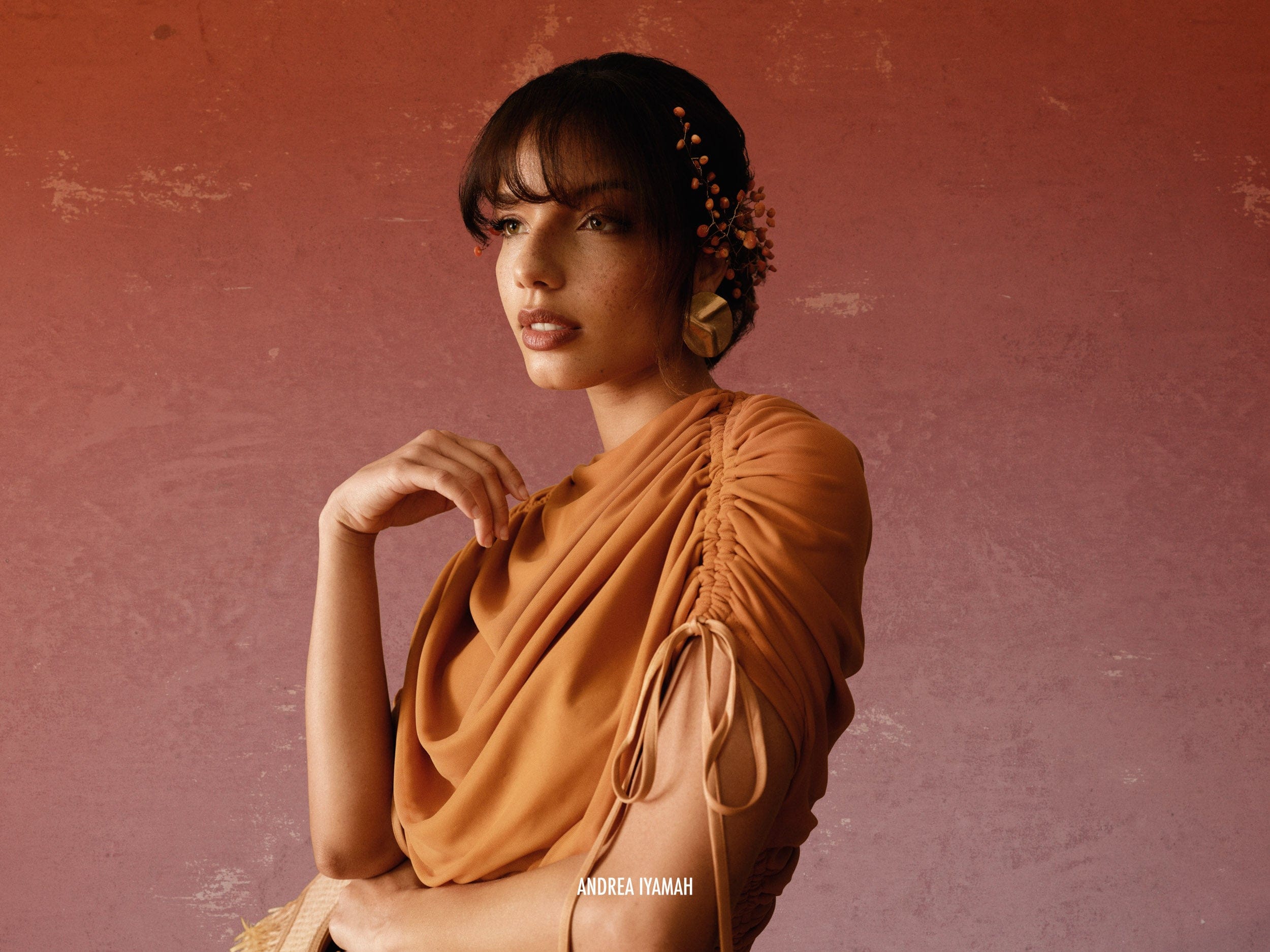 RATU MESH DRESS - CARAMEL made by Andrea Iyamah