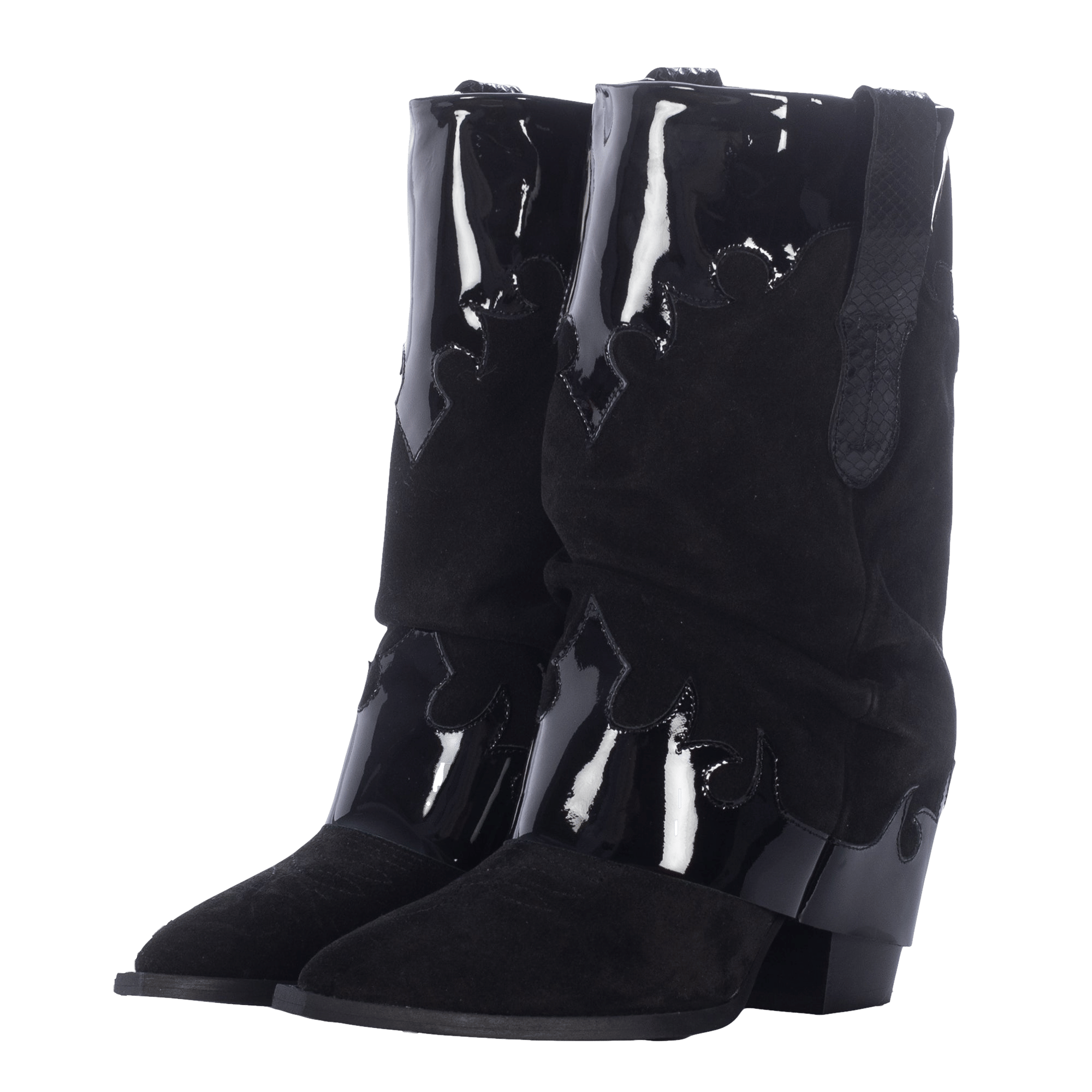 WOODY BLACK WESTERN BOOTS in Black made by Toral