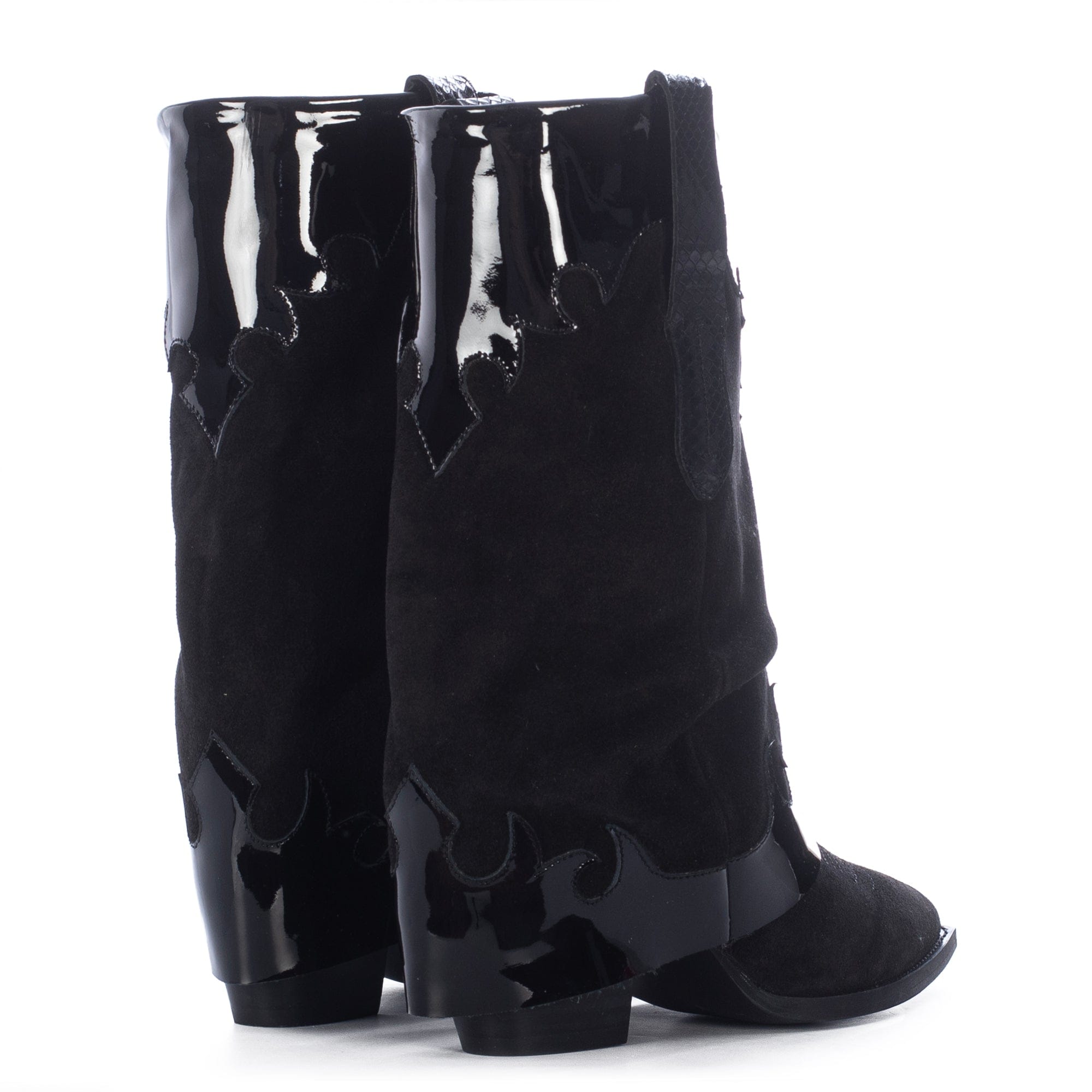 WOODY BLACK WESTERN BOOTS in Black made by Toral