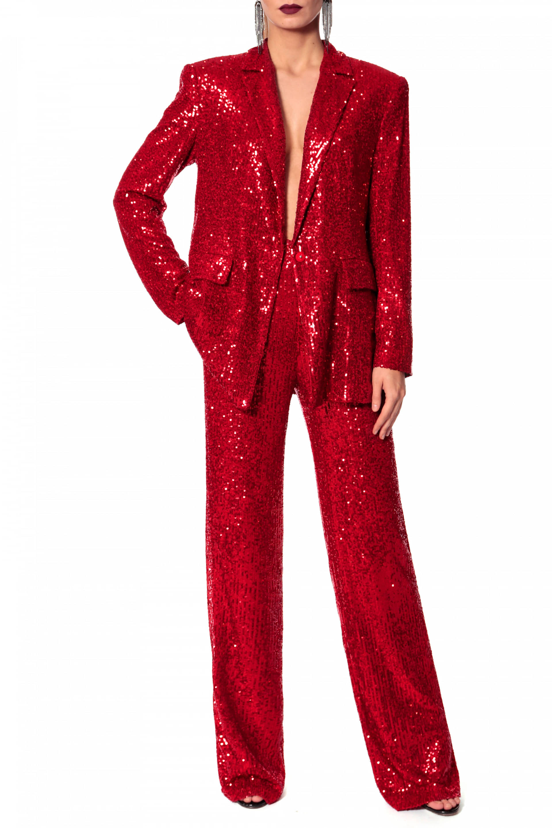 Pants Luca Brilliant Ruby made by HALEWSKI