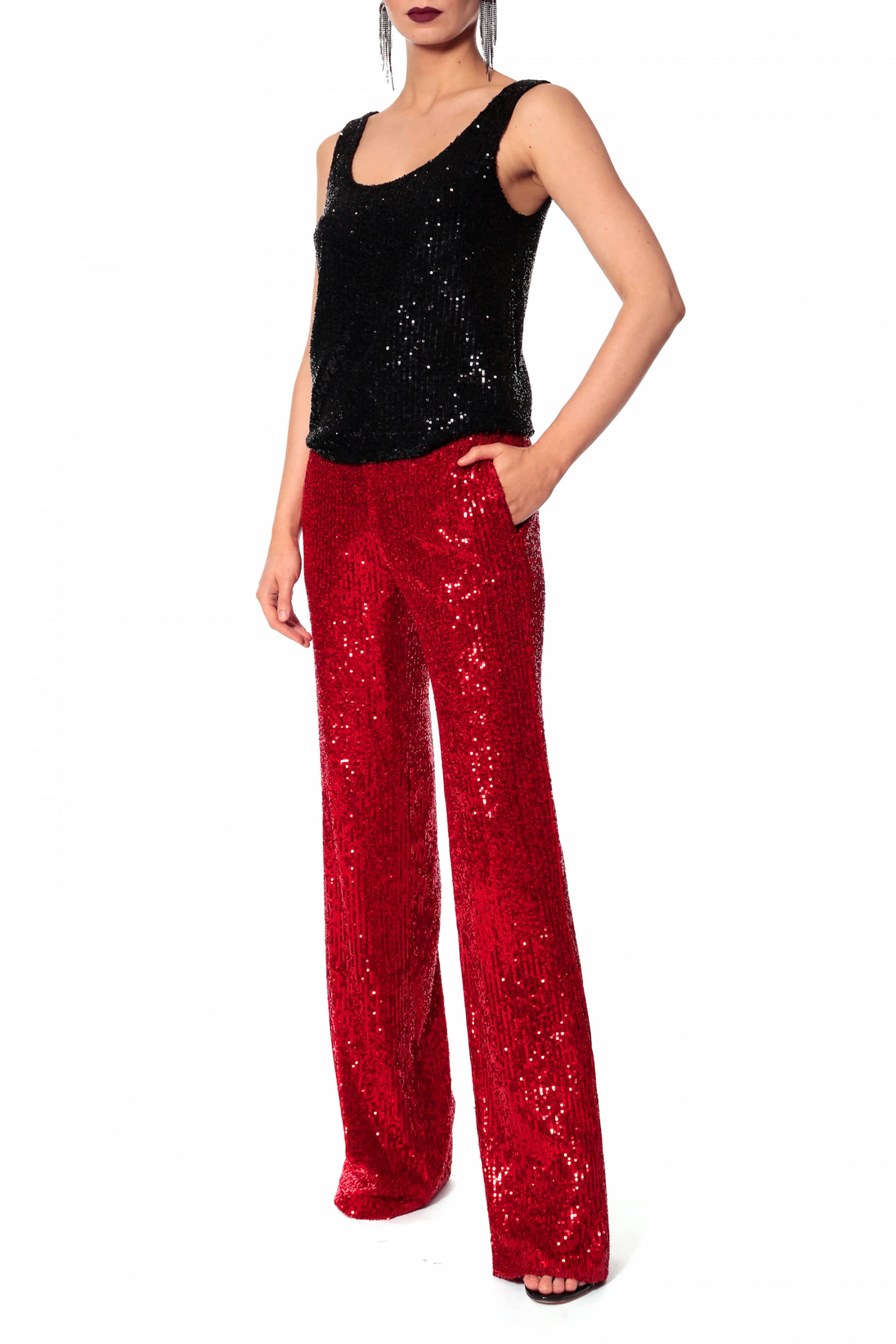 Pants Luca Brilliant Ruby made by HALEWSKI