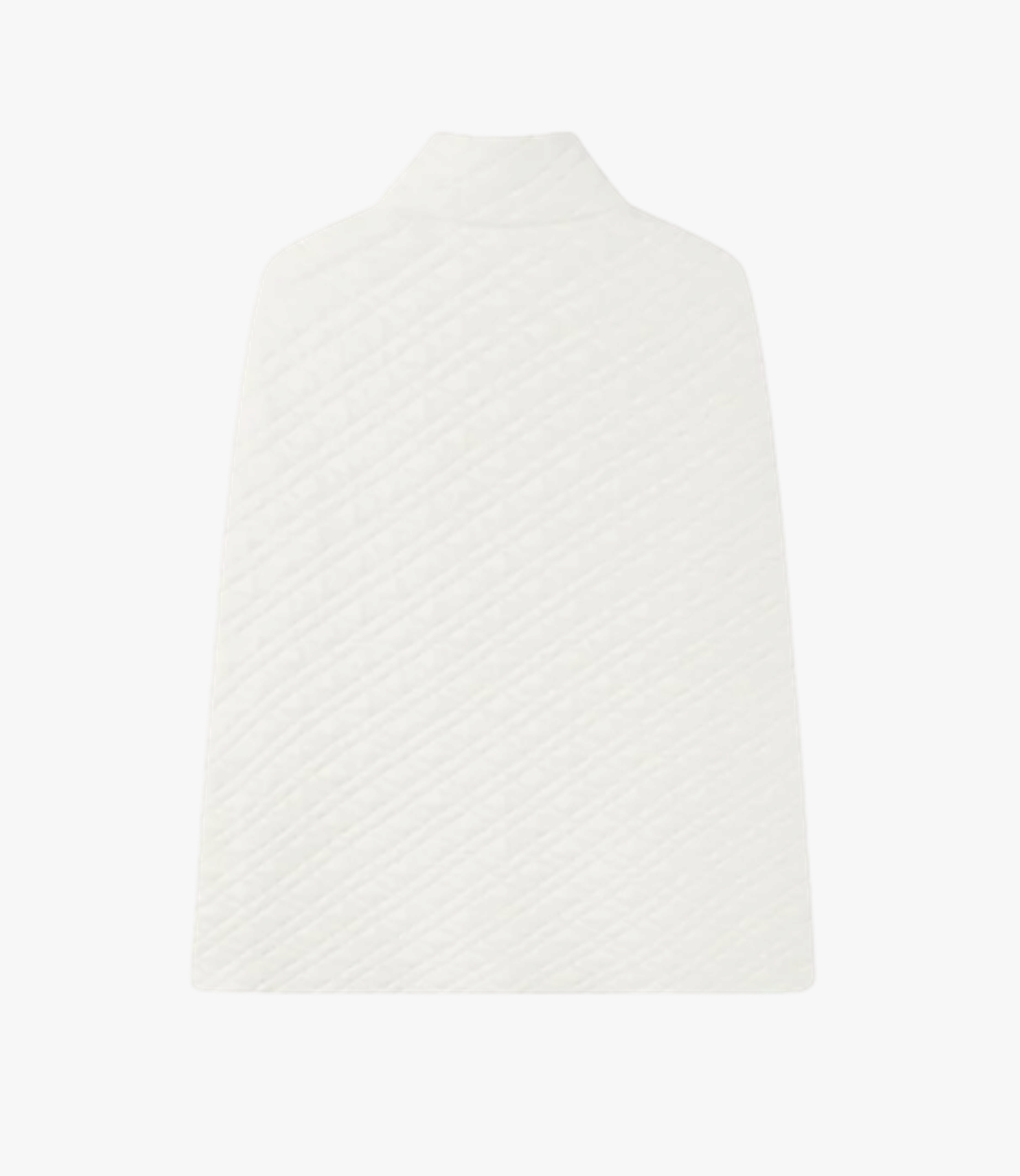 QUILTED-KNIT CAPE in White made by CRUSH Collection