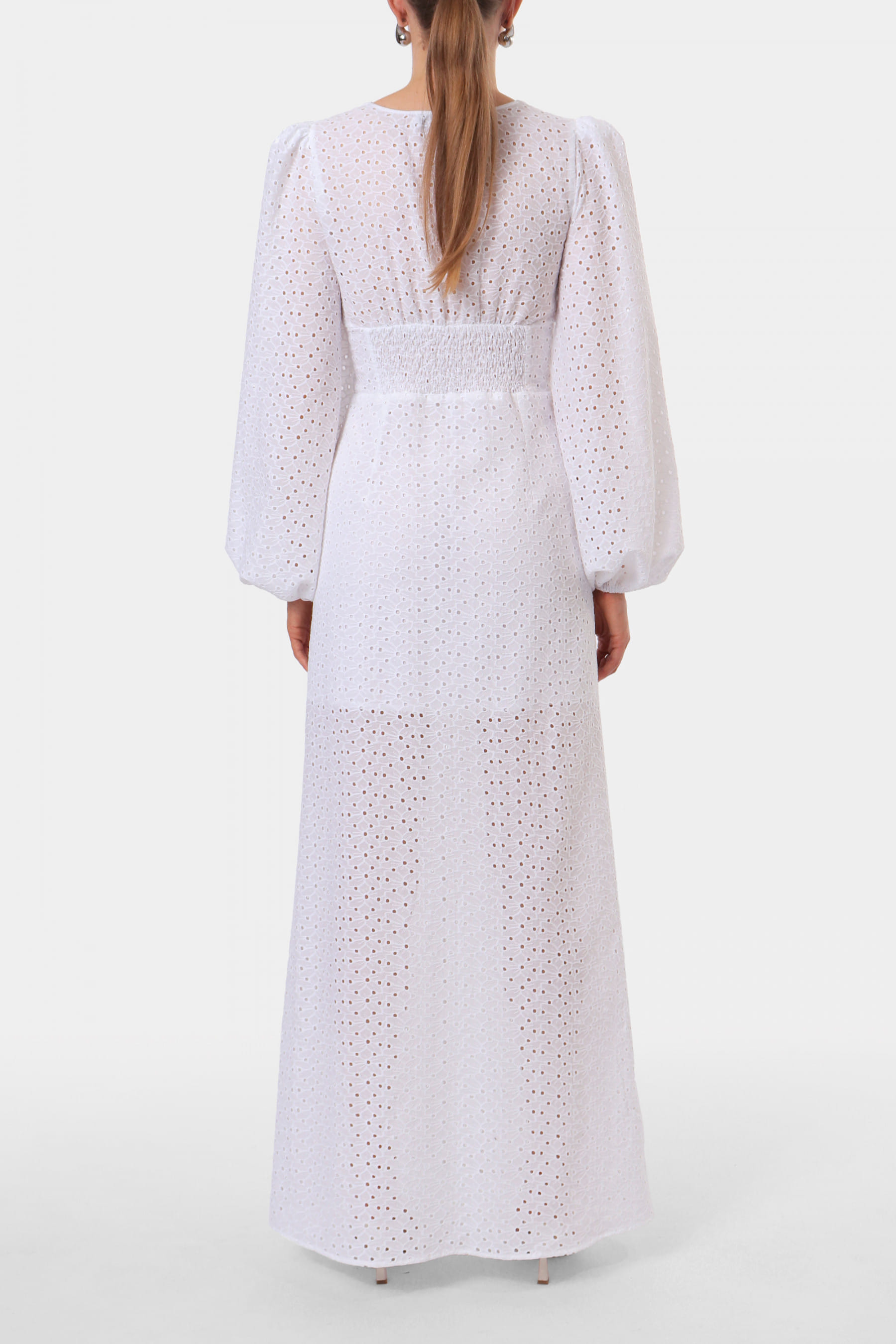 Dress Imani Embroidered White made by HALEWSKI
