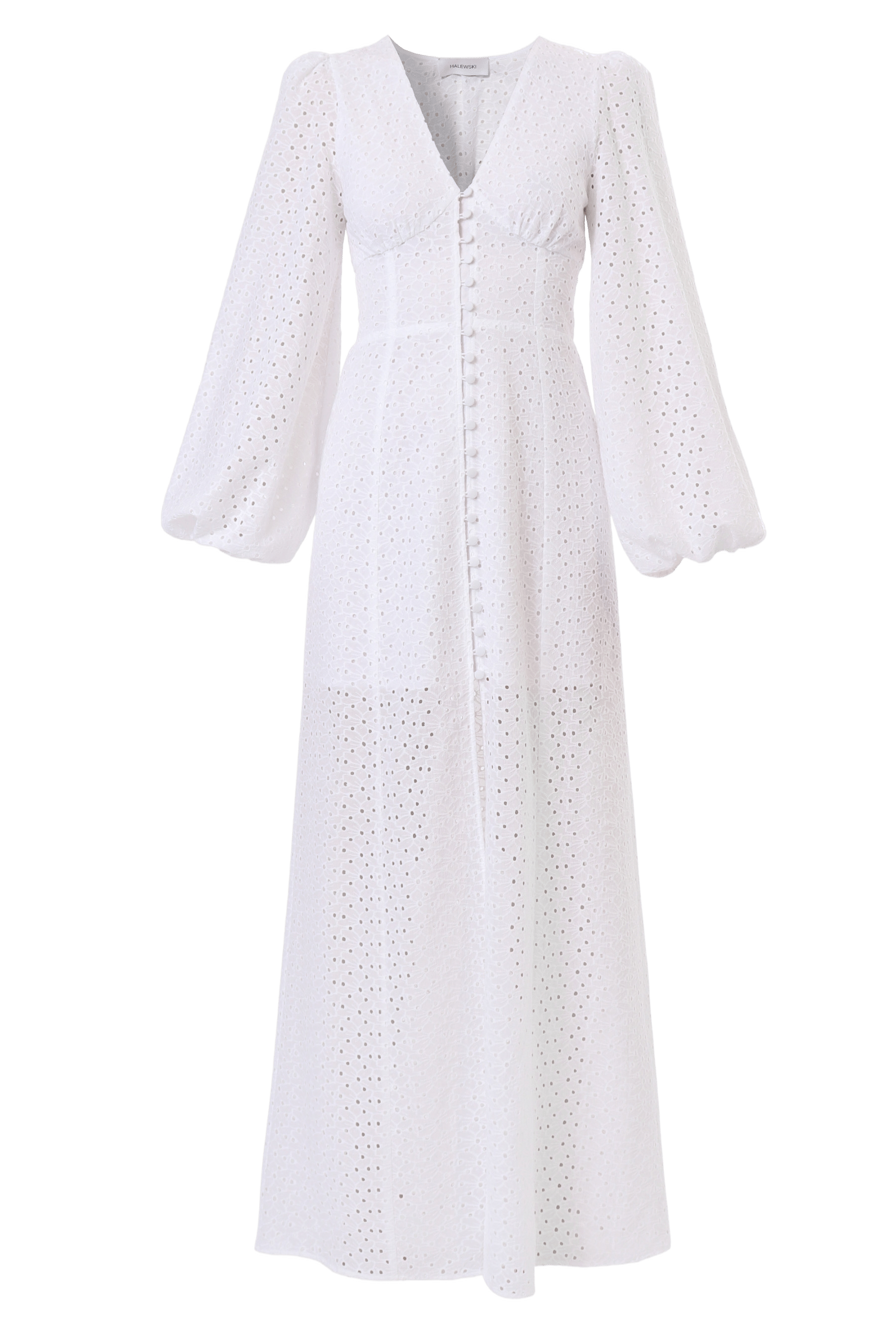 Dress Imani Embroidered White made by HALEWSKI
