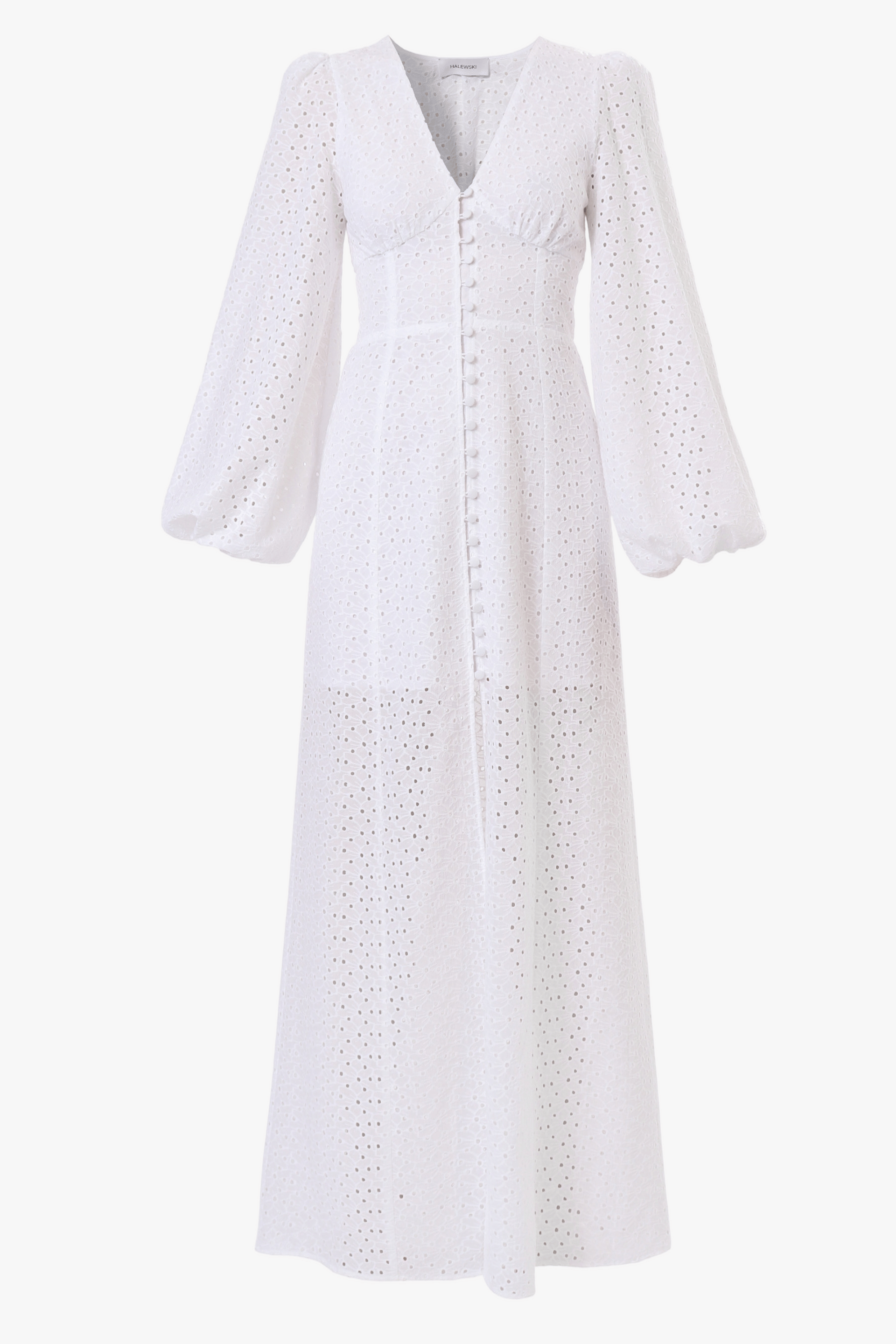 Dress Imani Embroidered White made by HALEWSKI