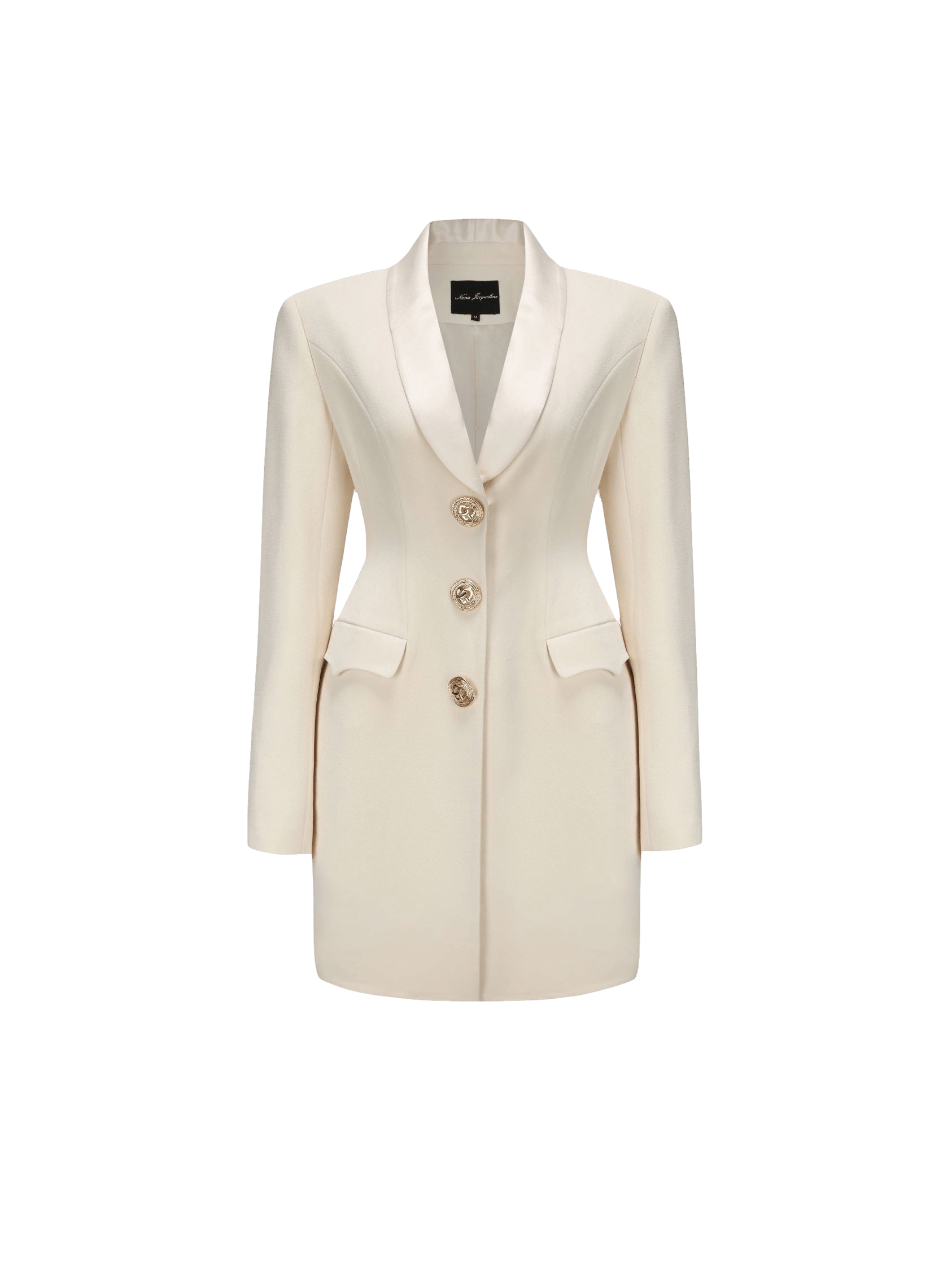 Sasha Suit Jacket (White) in White made by Nana Jacqueline