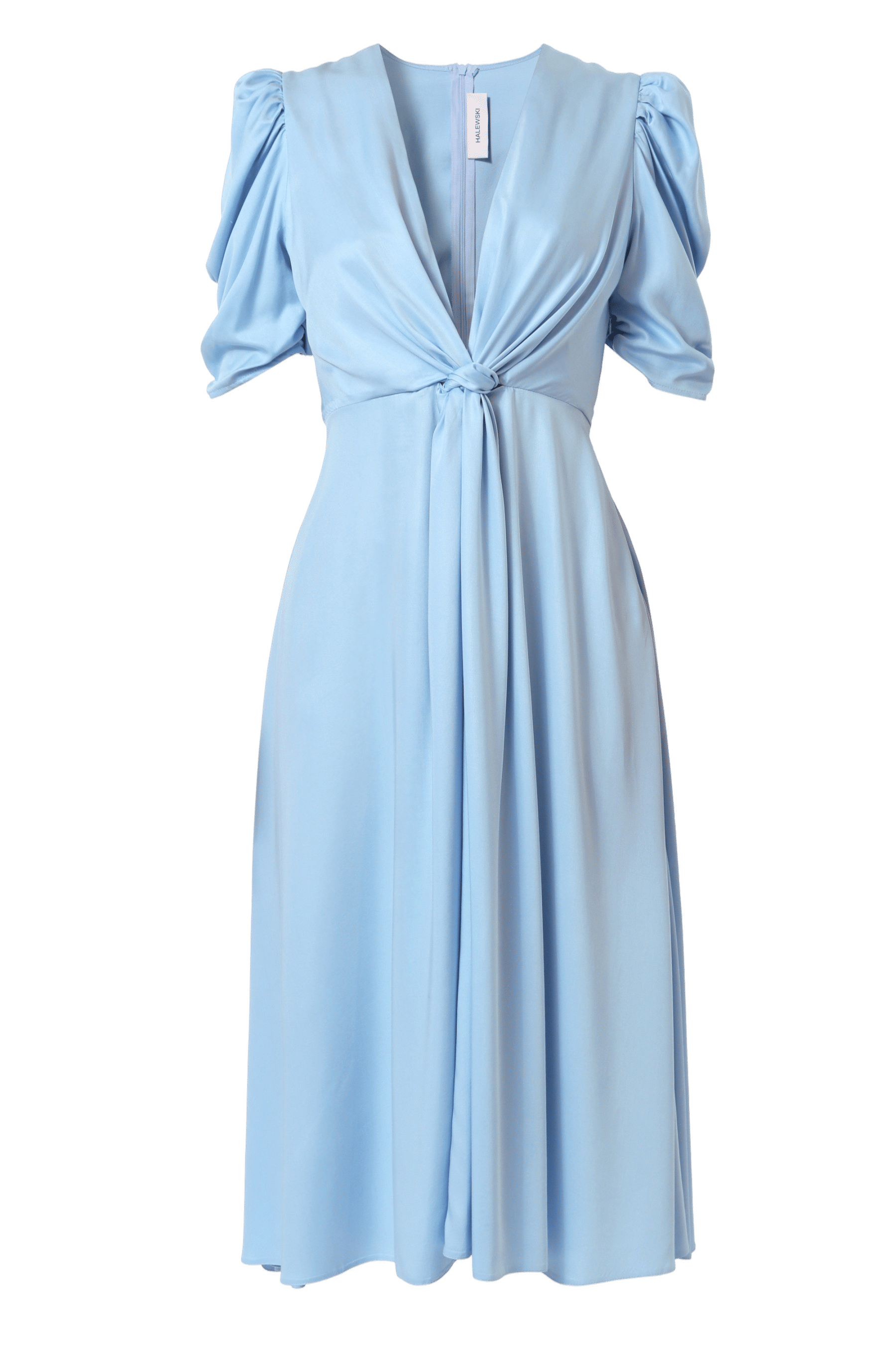 Dress Alta Satin Blue made by HALEWSKI