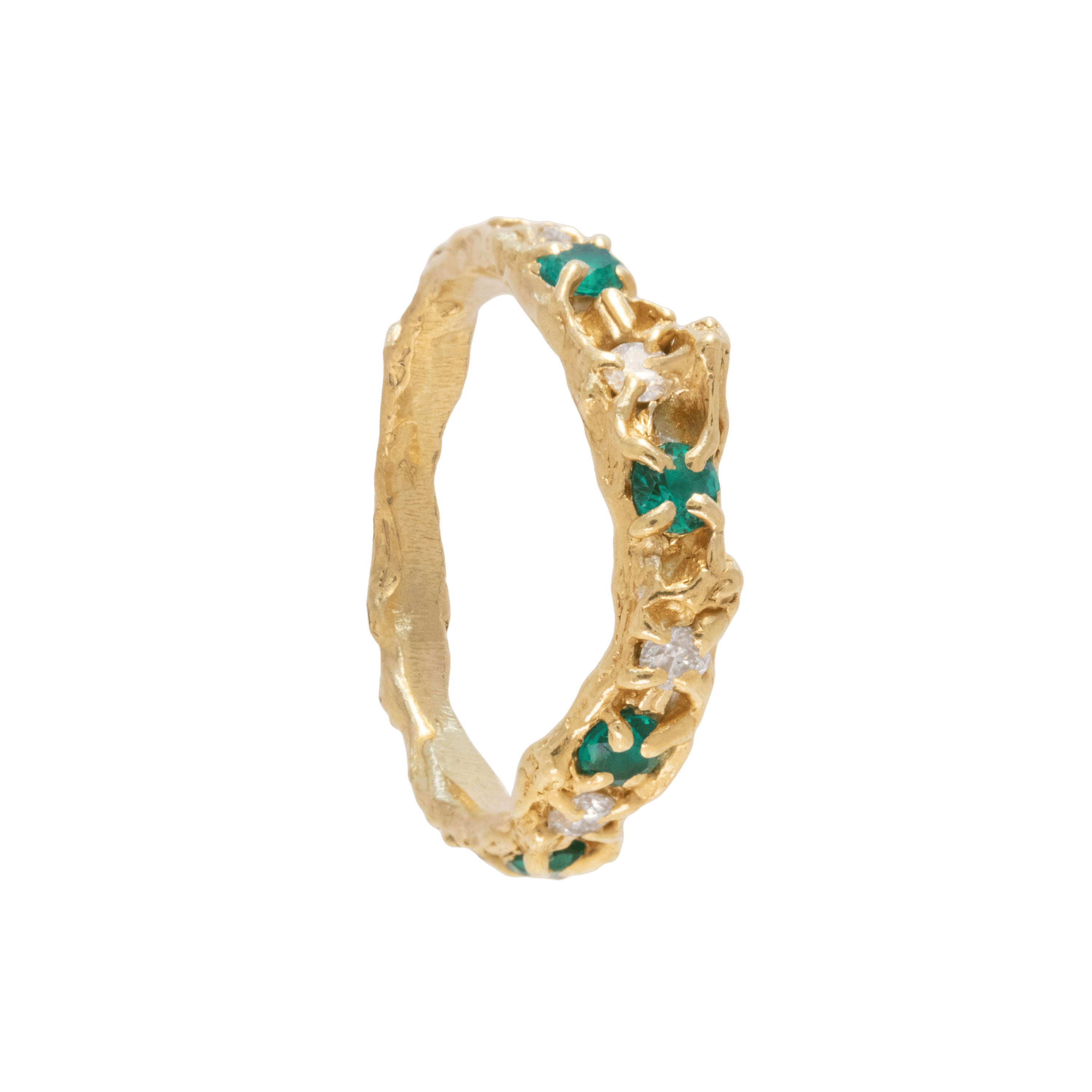 Alba Emerald Moissanite Ring made by Loveness Lee