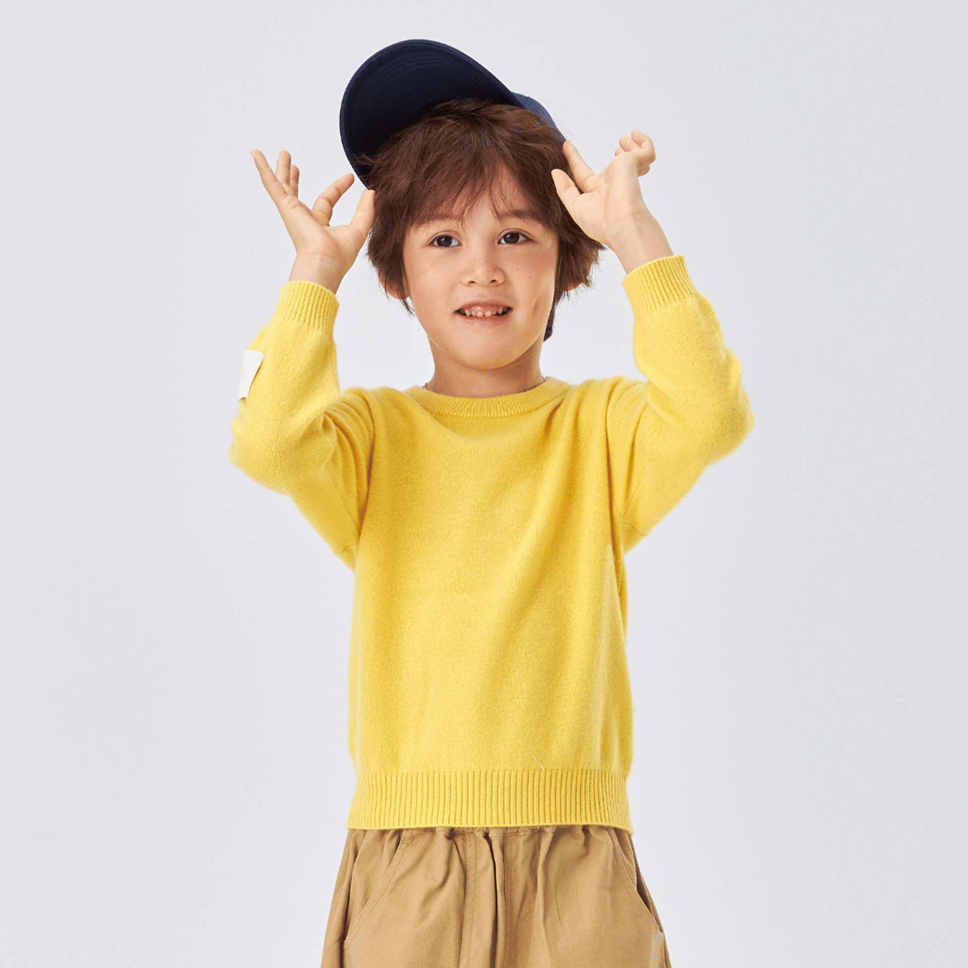 Essential Baby Cashmere Jumper | Sunbeam Yellow made by CozyU