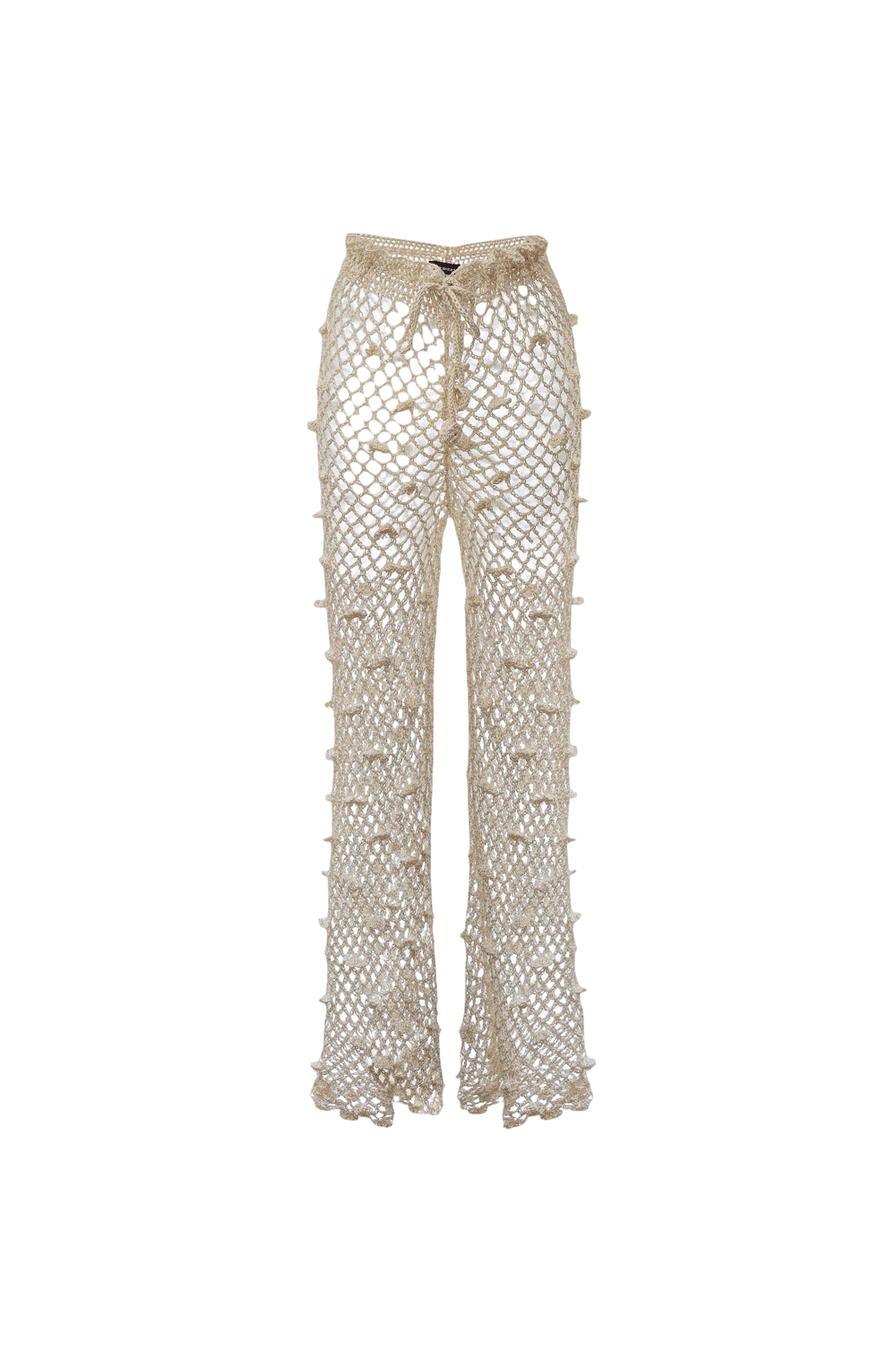 White Handmade Crochet Pants made by ANDREEVA