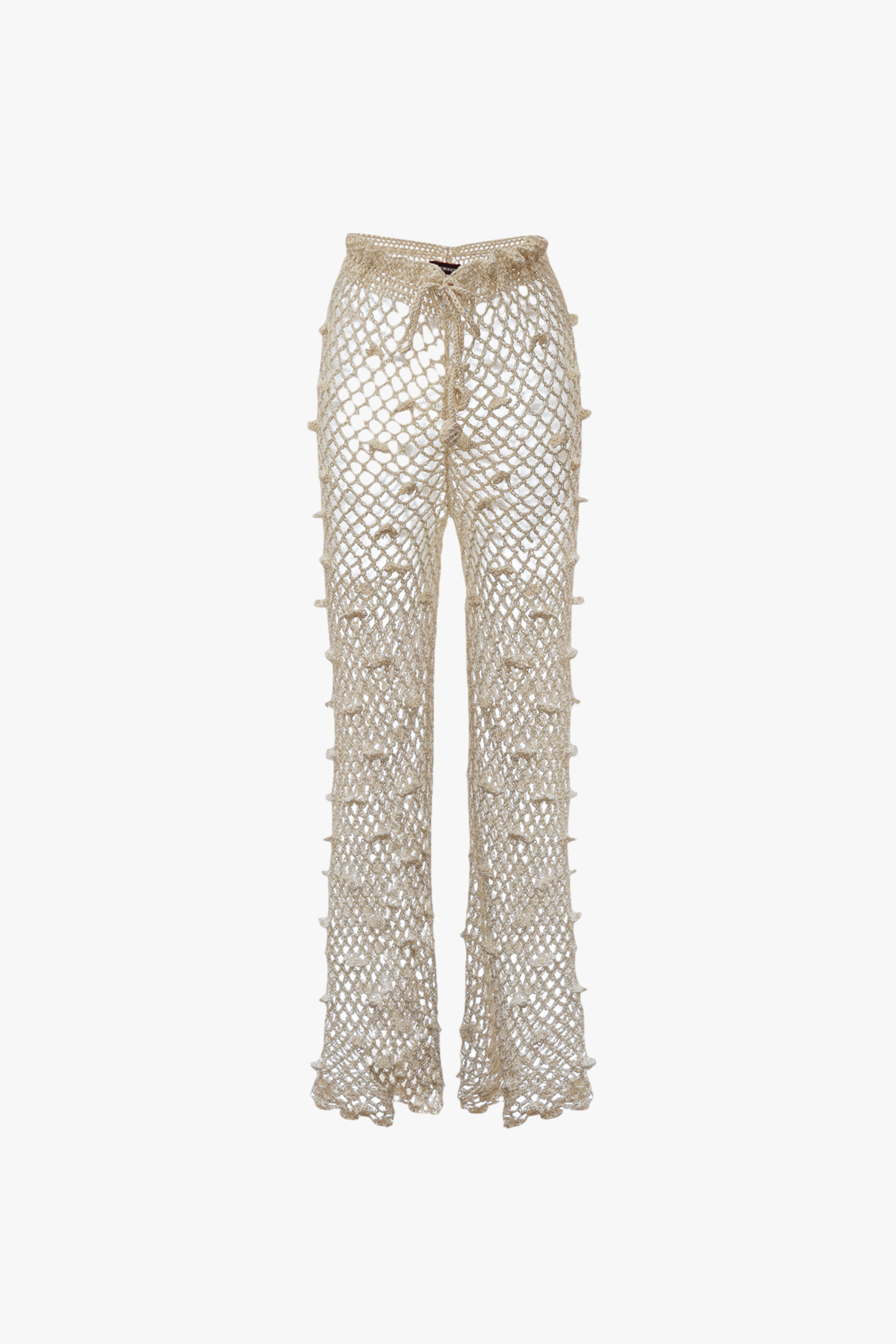 White Handmade Crochet Pants made by ANDREEVA