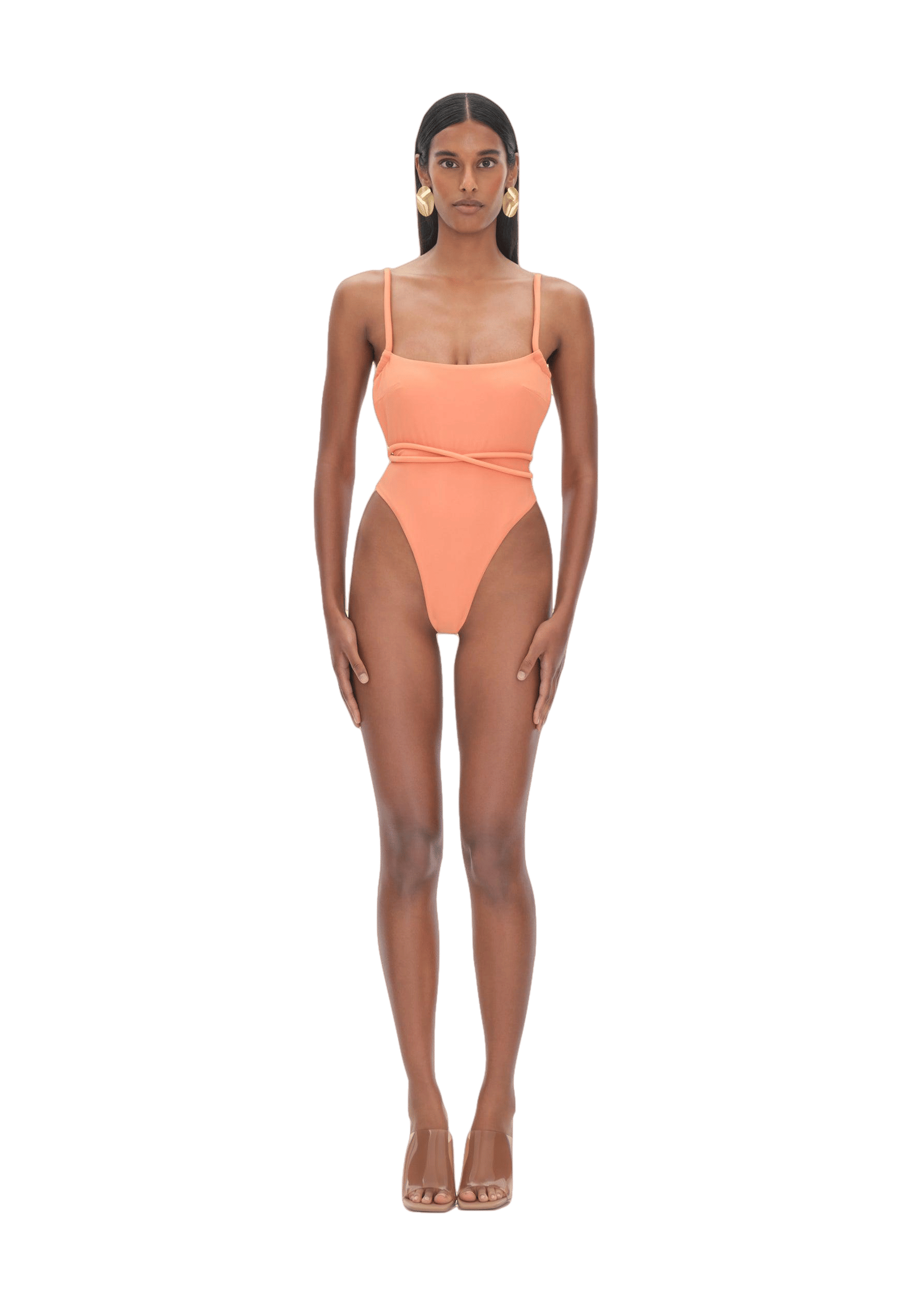 LIMA PEACH ONE PIECE SWIMSUIT made by Andrea Iyamah