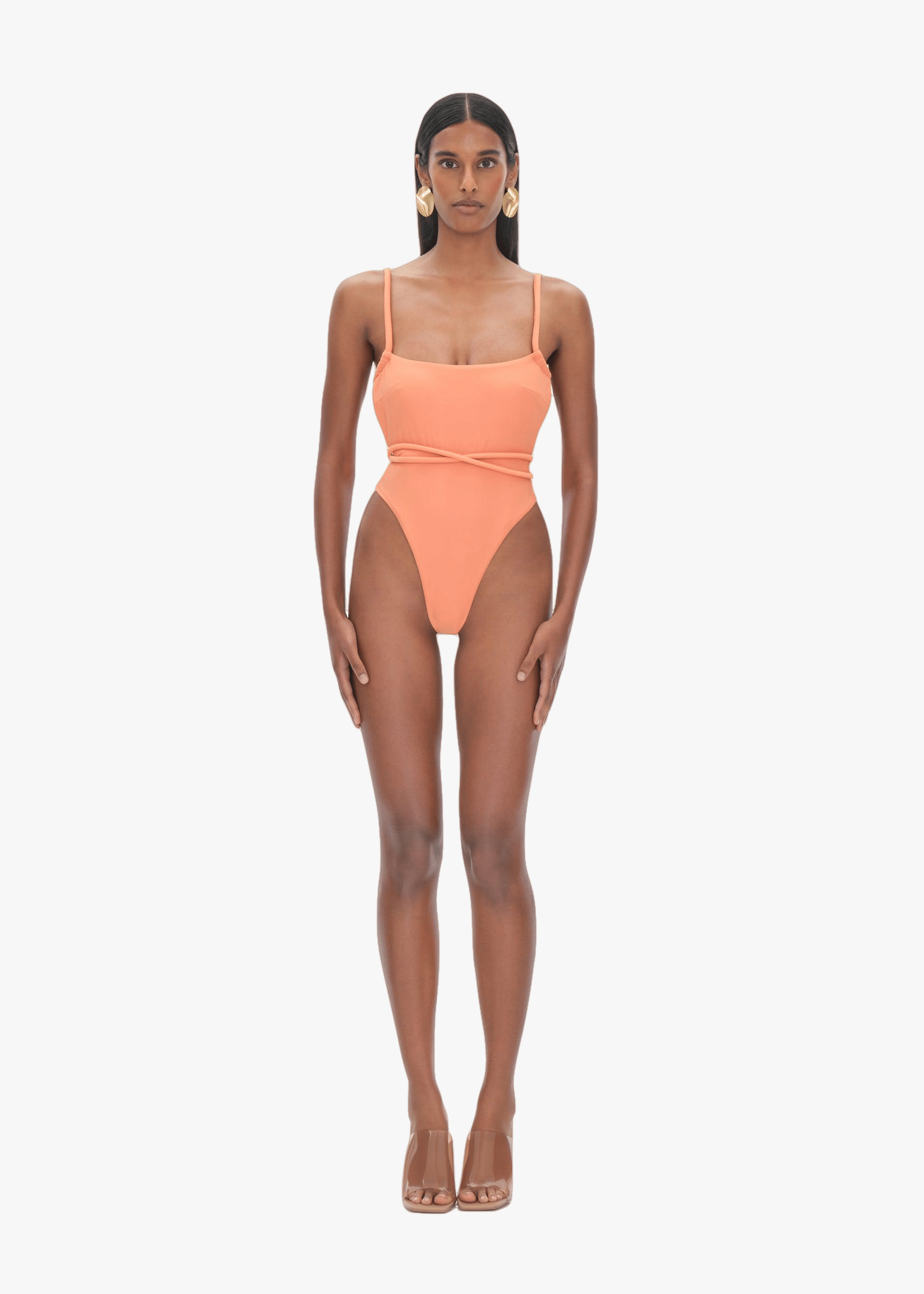 LIMA PEACH ONE PIECE SWIMSUIT made by Andrea Iyamah
