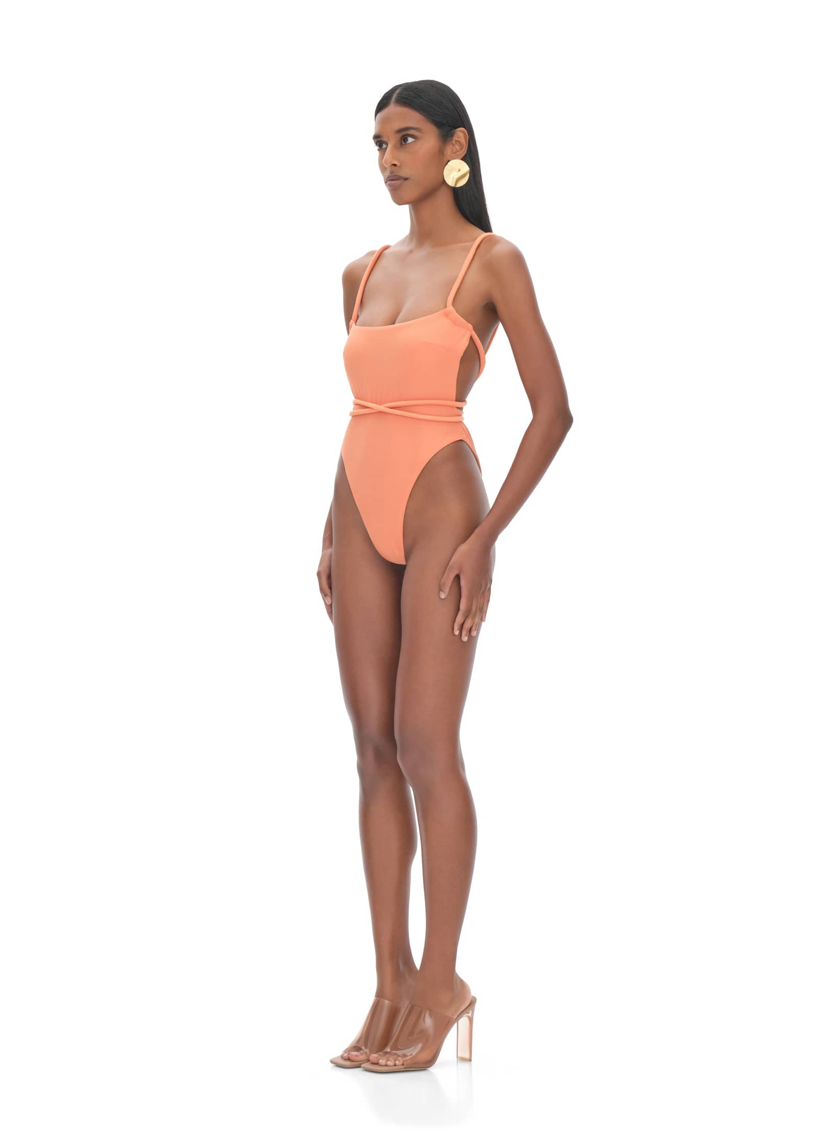 LIMA PEACH ONE PIECE SWIMSUIT made by Andrea Iyamah