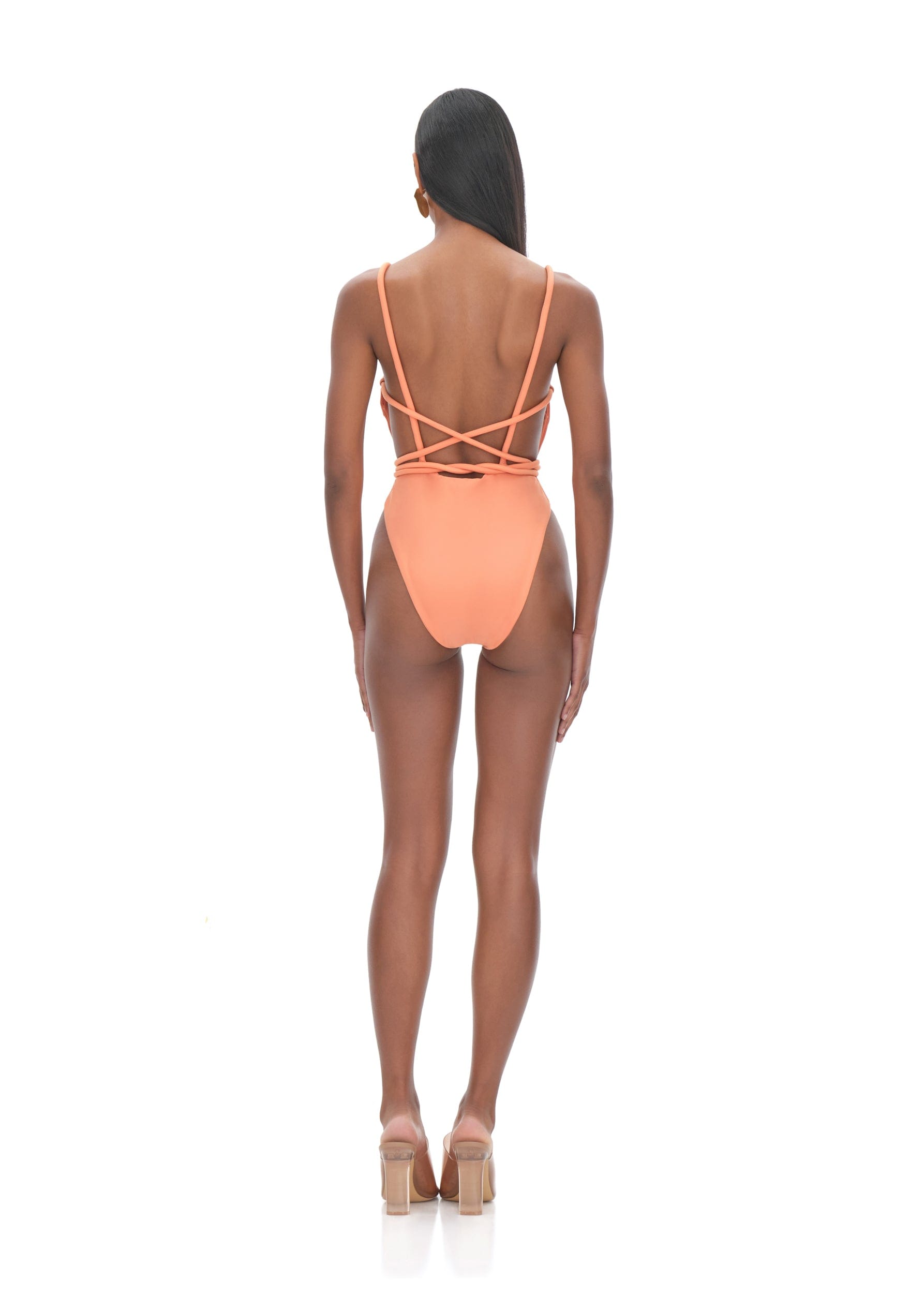 LIMA PEACH ONE PIECE SWIMSUIT made by Andrea Iyamah