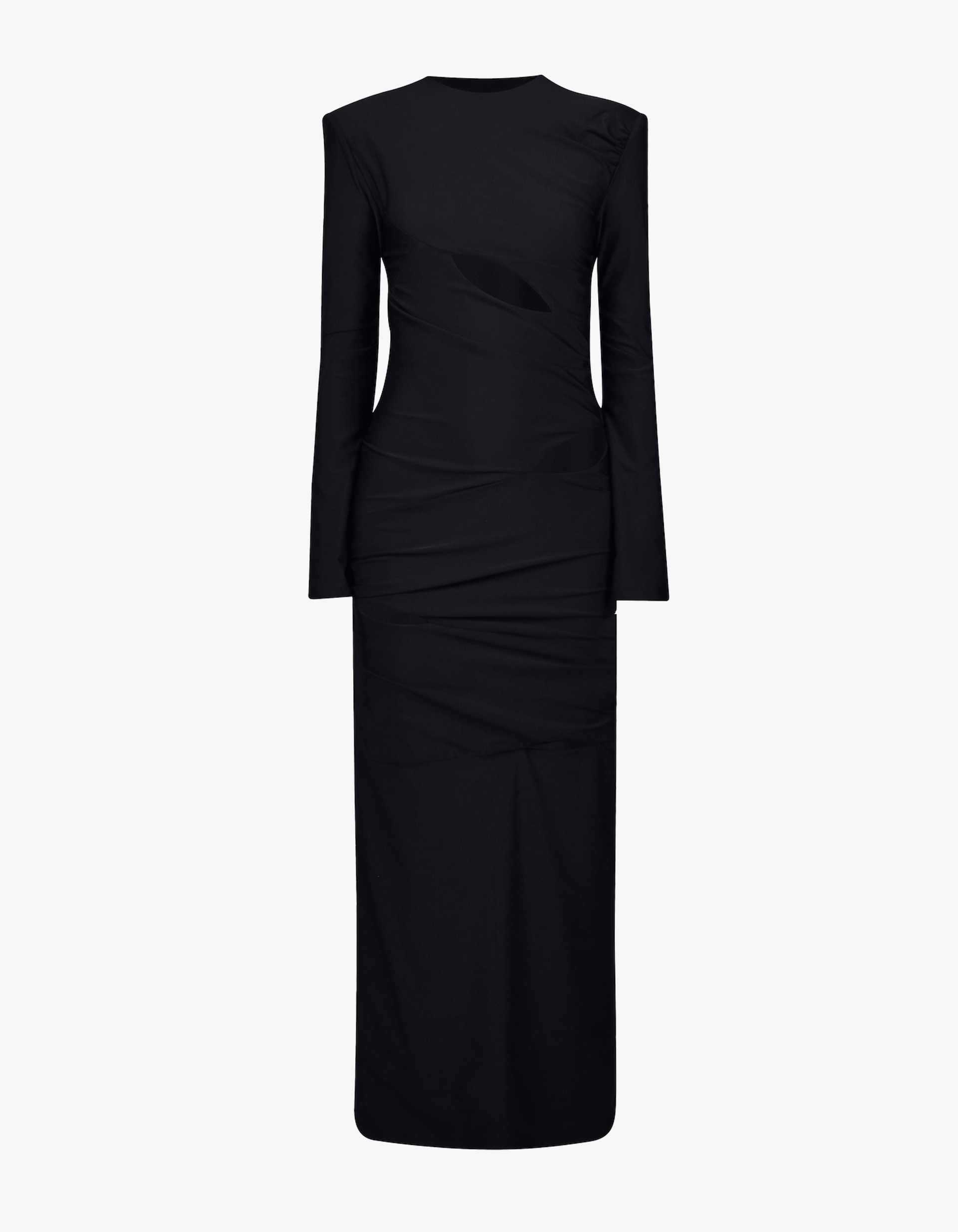 ZELLE Black Long Dress with Cut Outs made by MAET