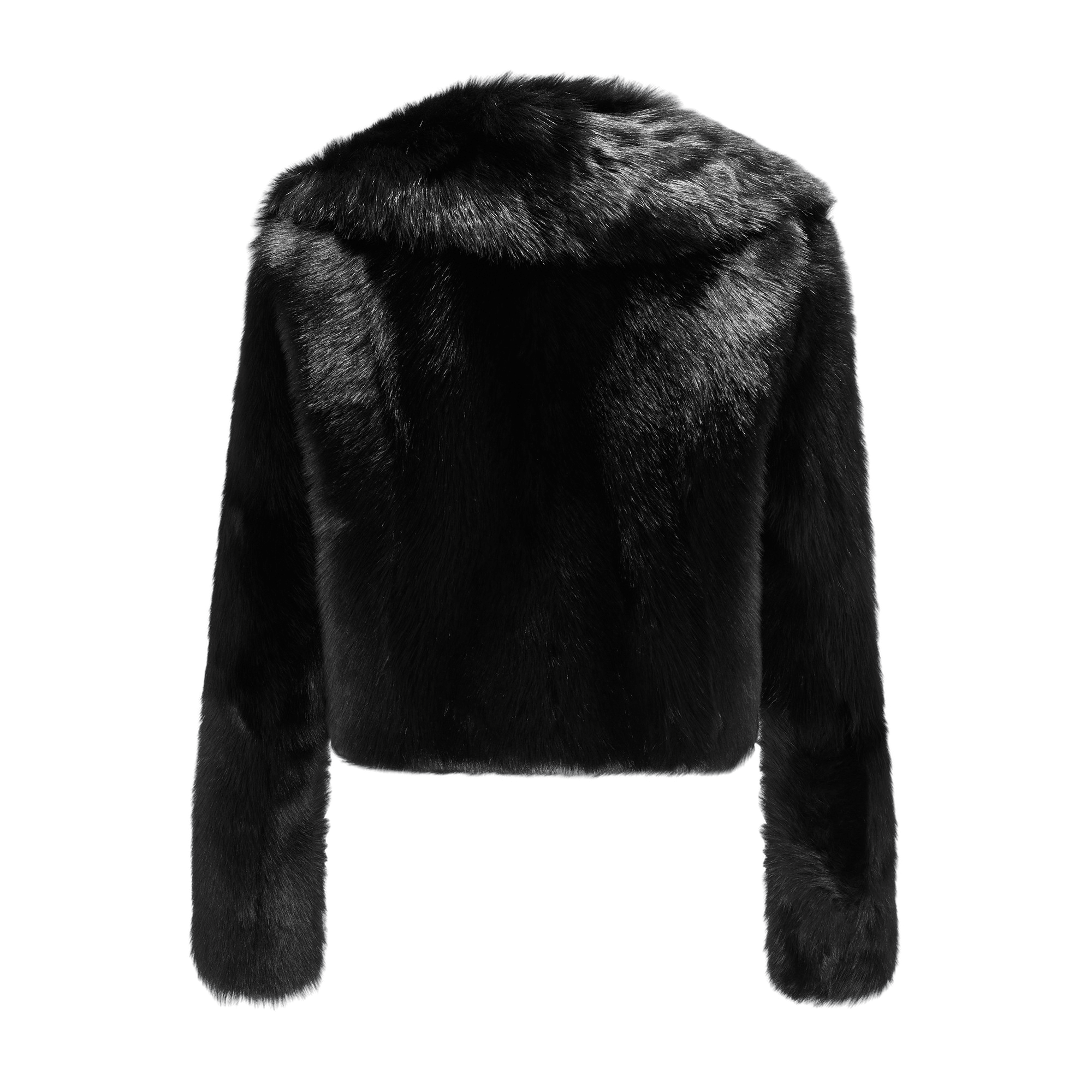 Short Black Sheepskin Coat made by YAVORSKA