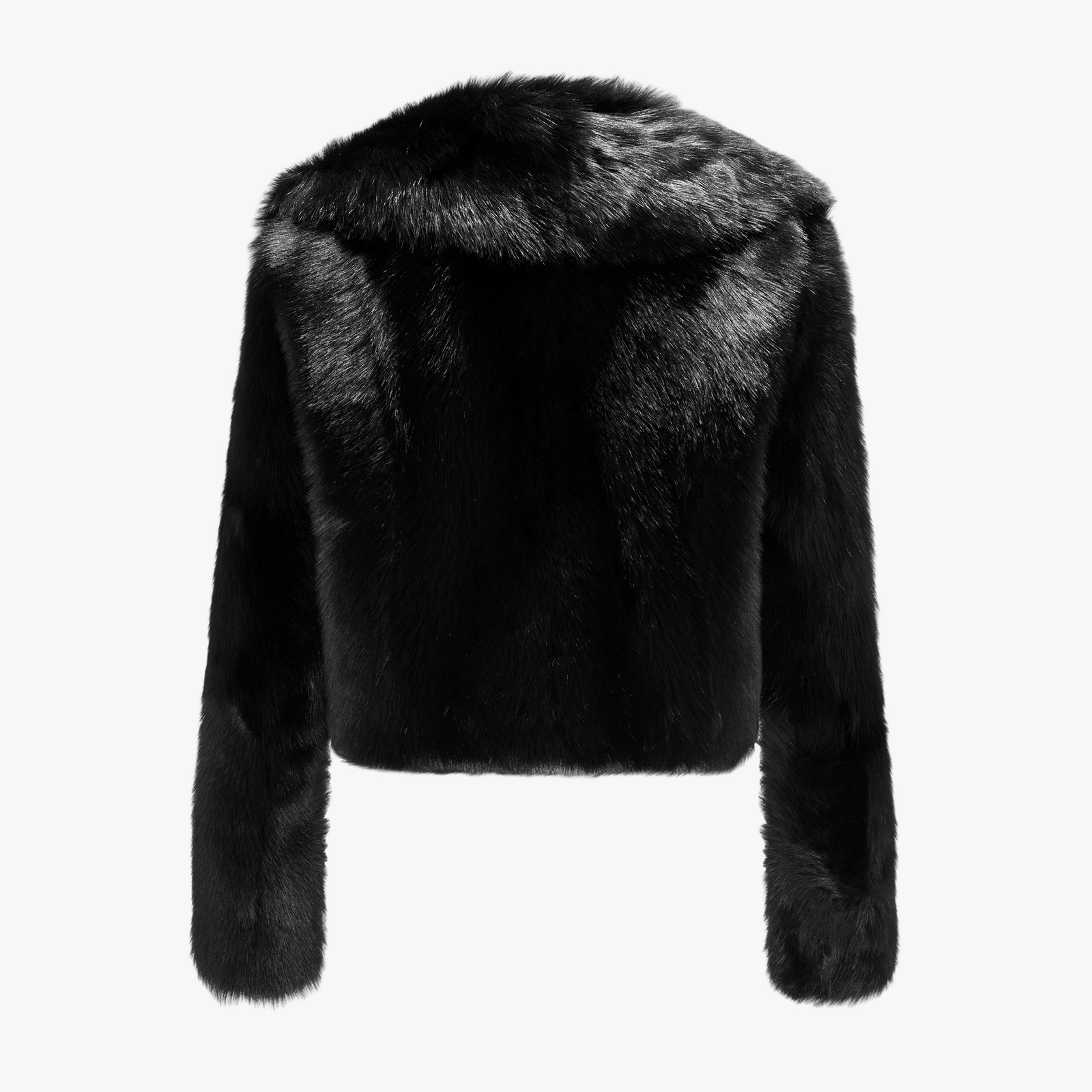 Short Black Sheepskin Coat made by YAVORSKA