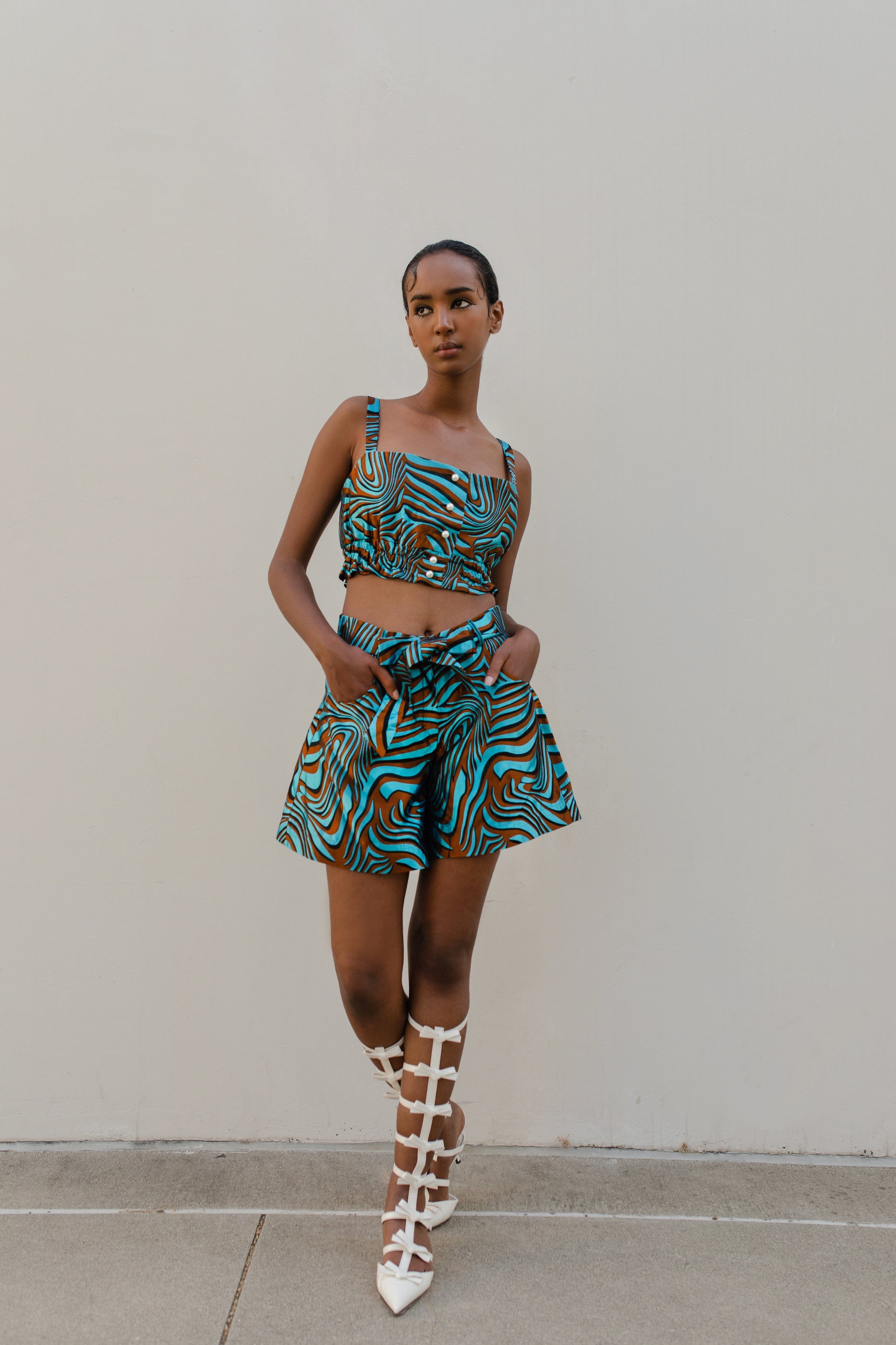 Mint Printed Top made by ANDREEVA