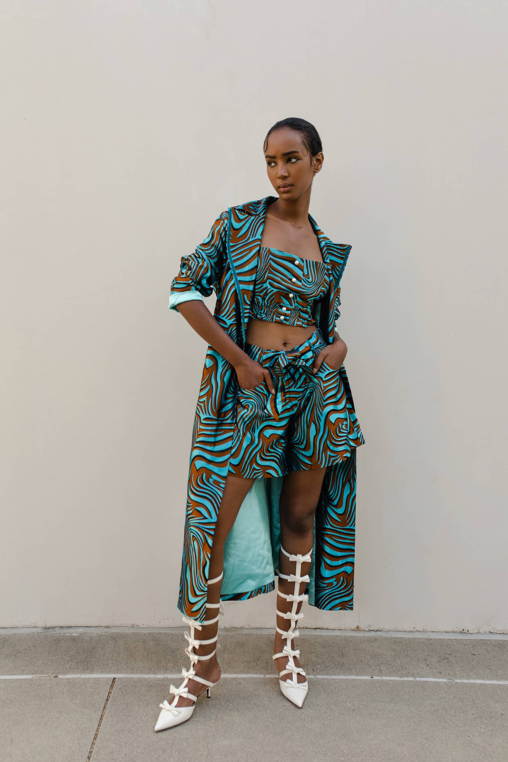 Mint Printed Top made by ANDREEVA