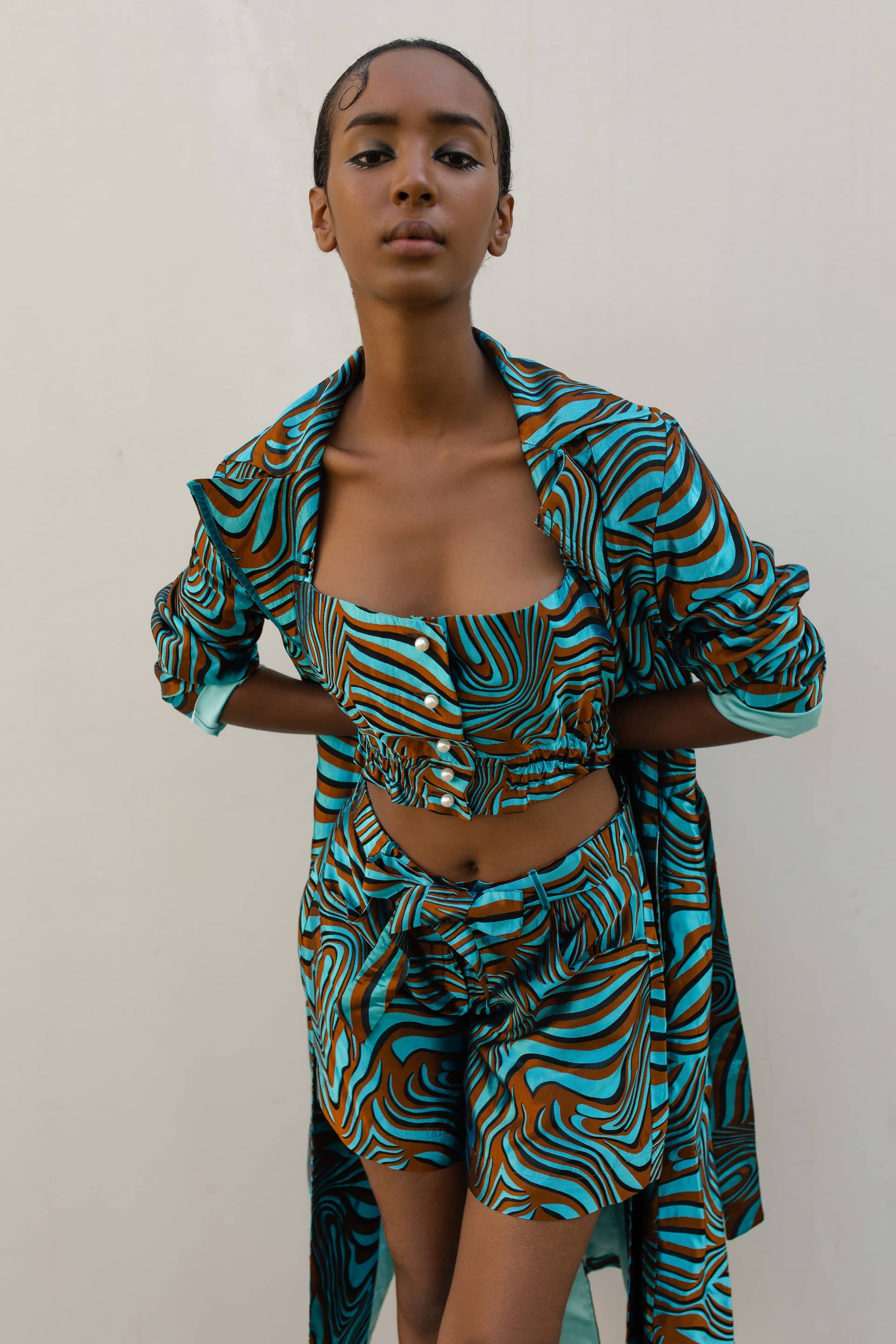 Mint Printed Top made by ANDREEVA