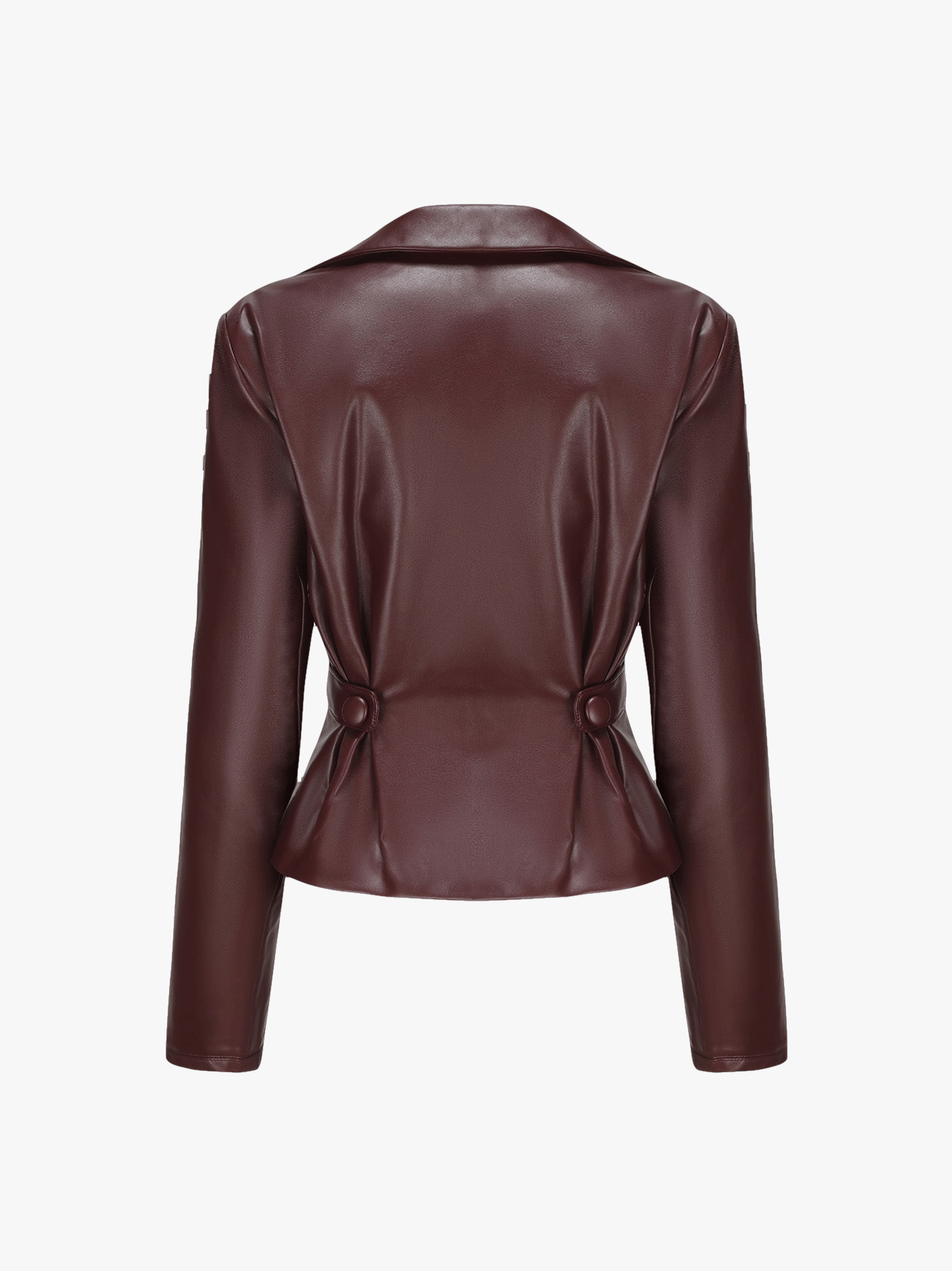 Mirabel Faux Leather Jacket (Brown) made by Nana Jacqueline