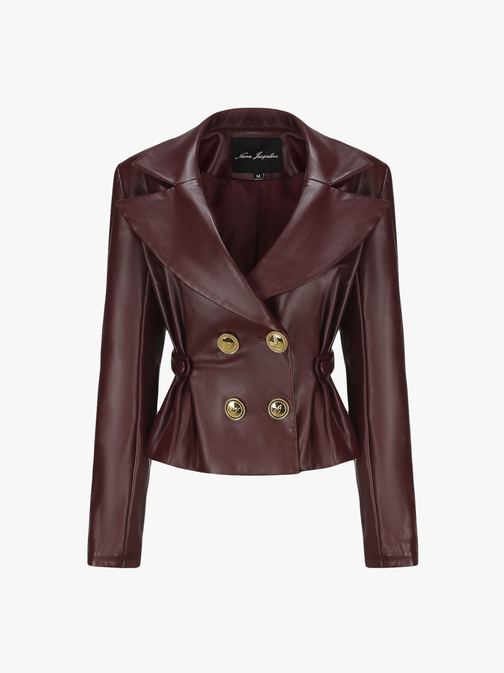 Mirabel Faux Leather Jacket (Brown) made by Nana Jacqueline