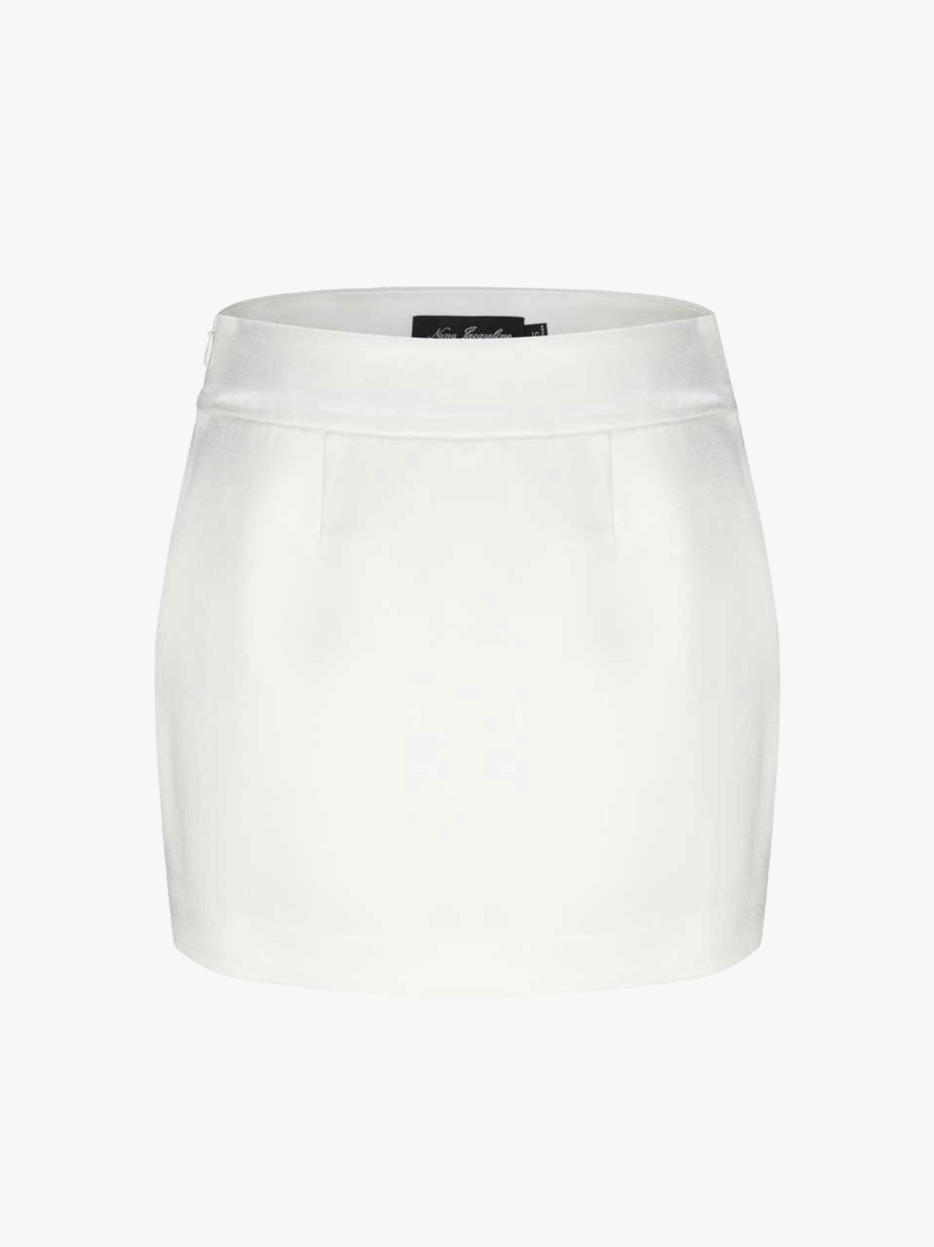 Emilia Satin Skirt (White) made by Nana Jacqueline