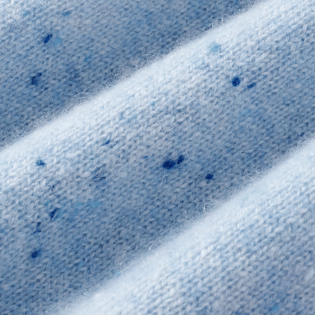 Heirloom Speckle 100% Cashmere Cardigan | Cloud Blue made by CozyU