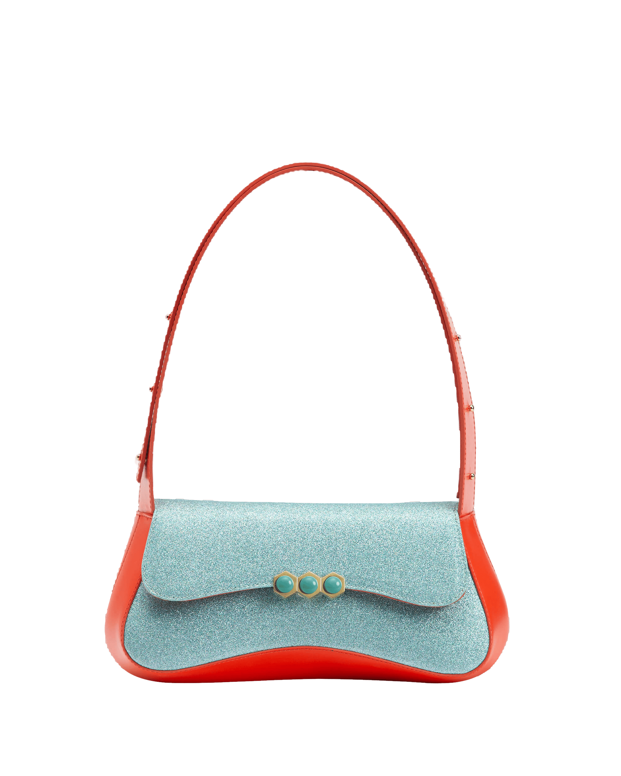 Culita Blue Glitter / Orange in Blue made by Mietis