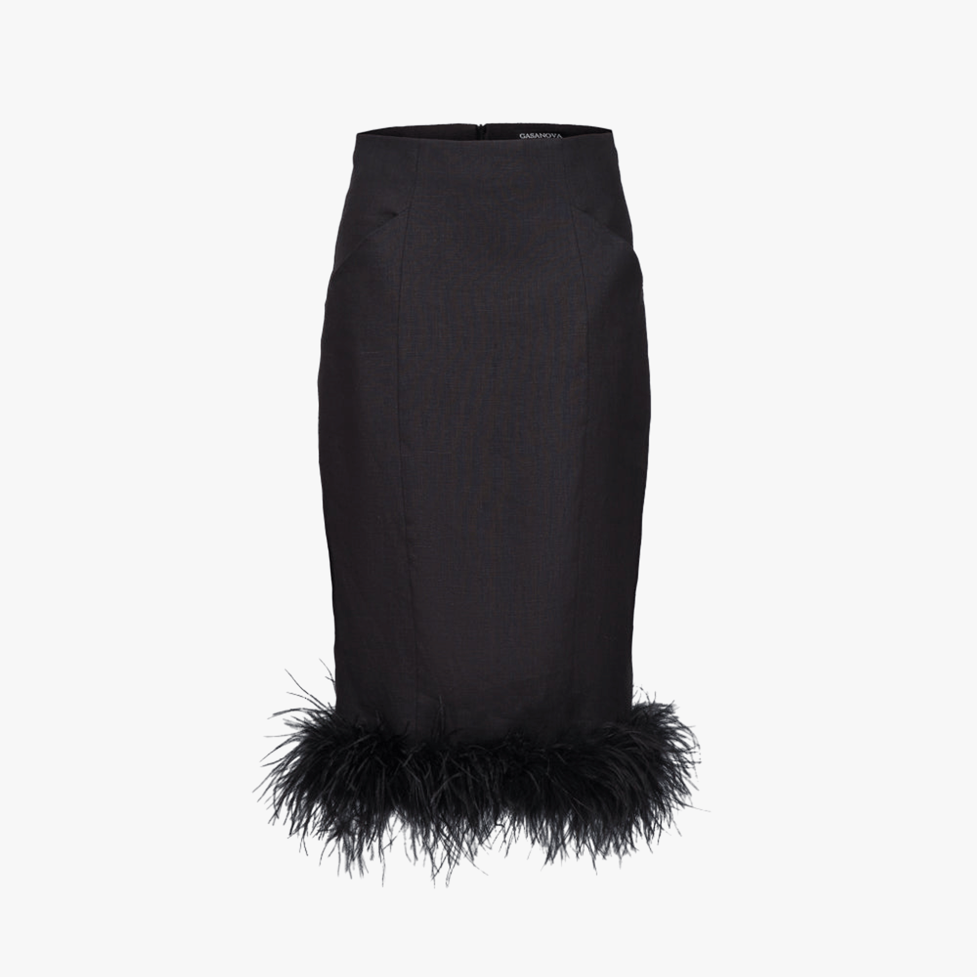 Skirt Midi WIth Boa Bottom made by Gasanova