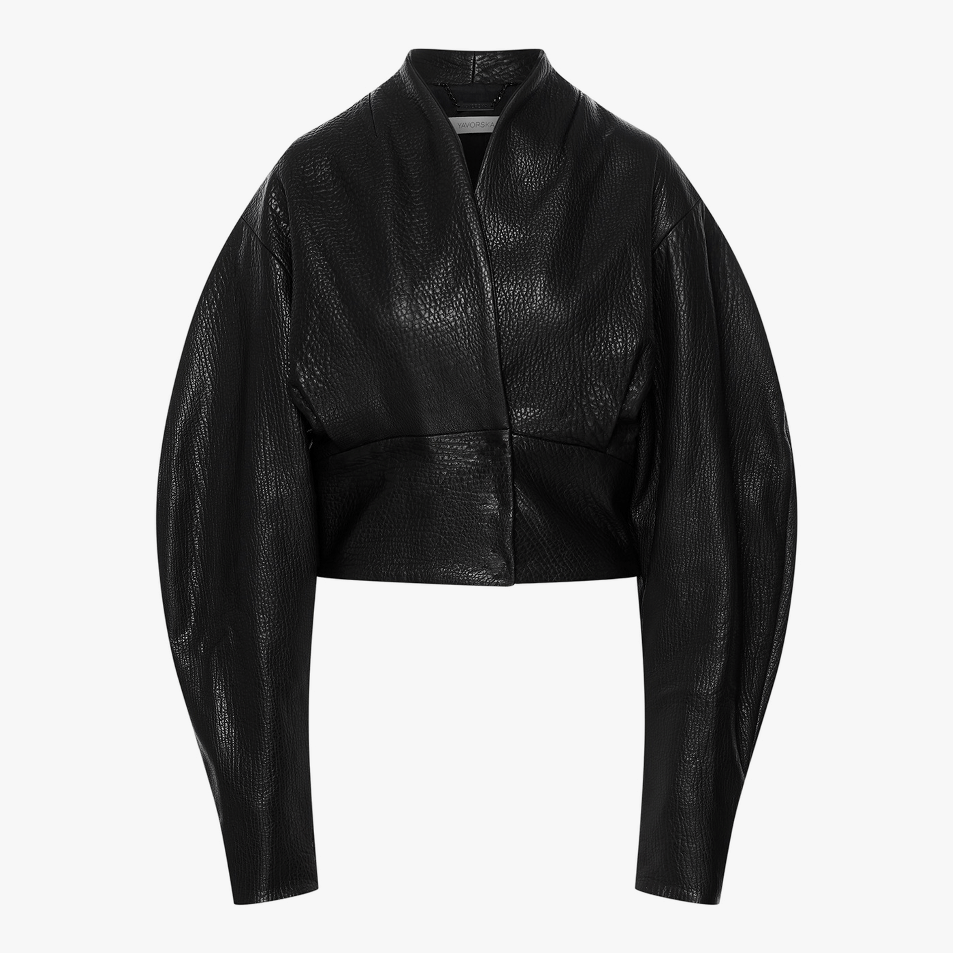 Short Leather Jacket made by YAVORSKA