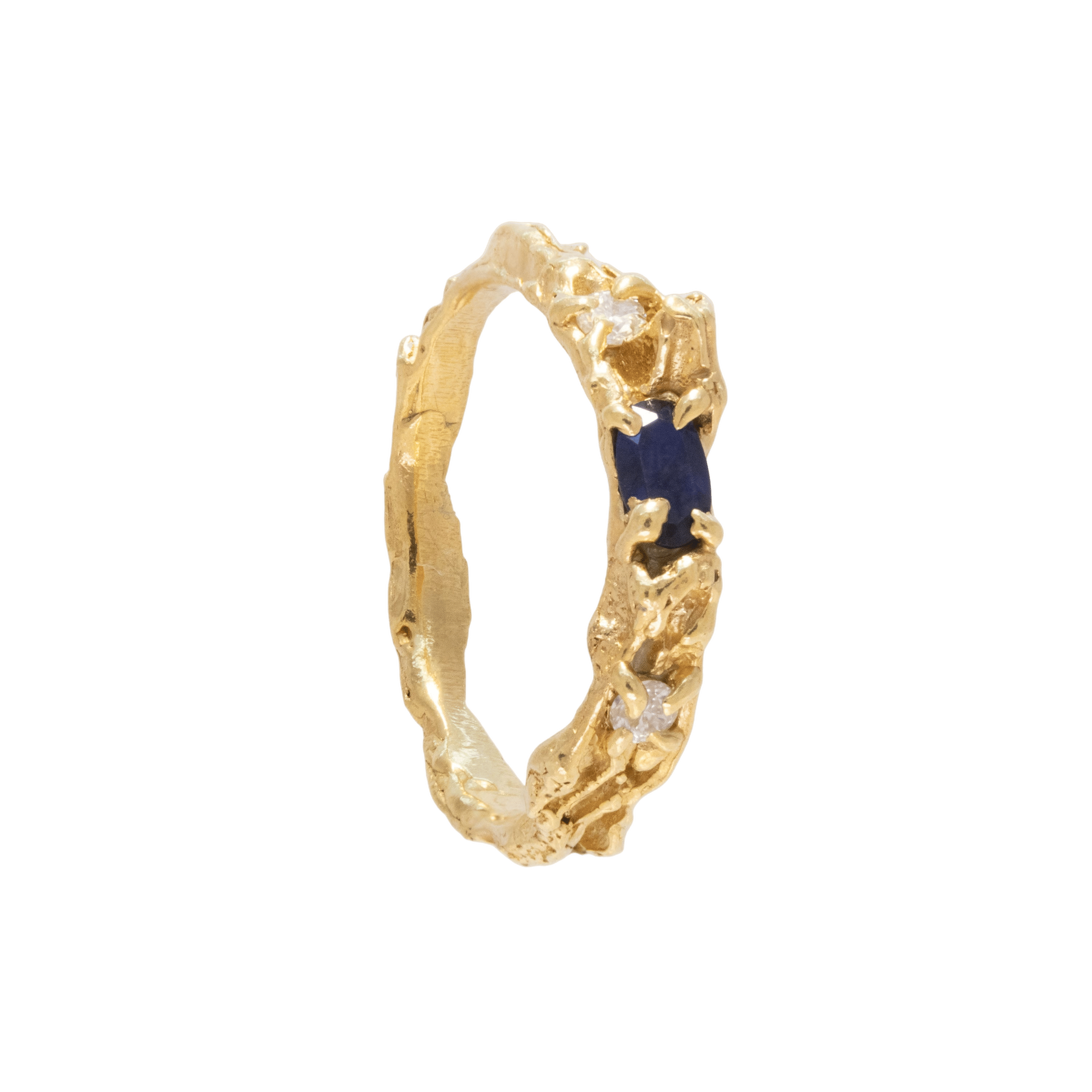 Rosea Sapphire Moissanite Ring made by Loveness Lee