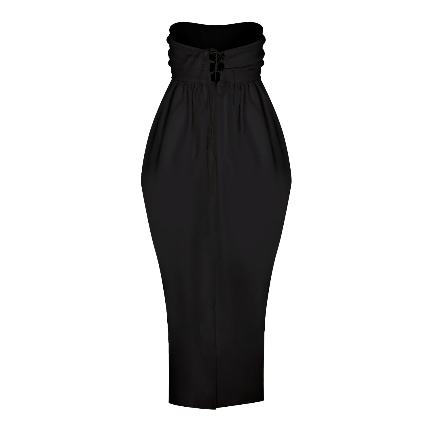 Jeanne Balloon Midi Dress In Black made by Nazli Ceren