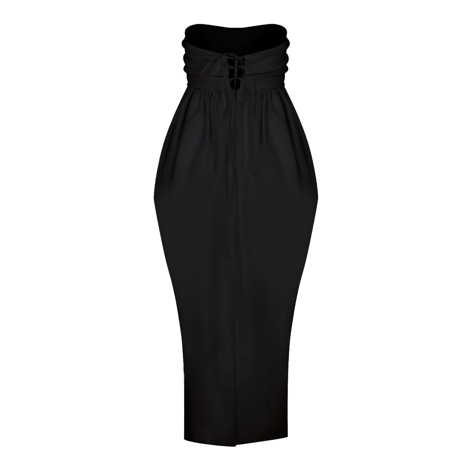 Jeanne Balloon Midi Dress In Black made by Nazli Ceren