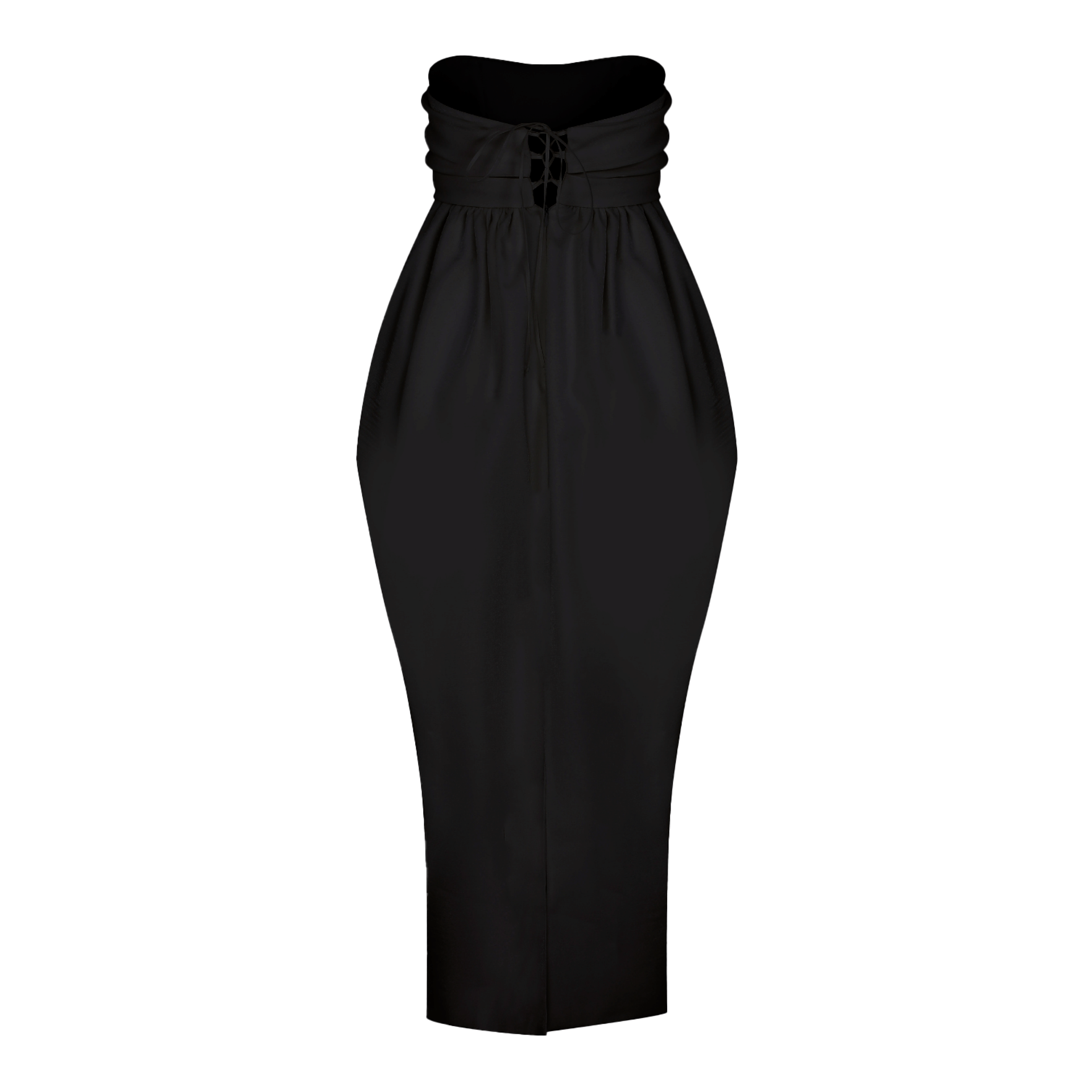 Jeanne Balloon Midi Dress In Black made by Nazli Ceren
