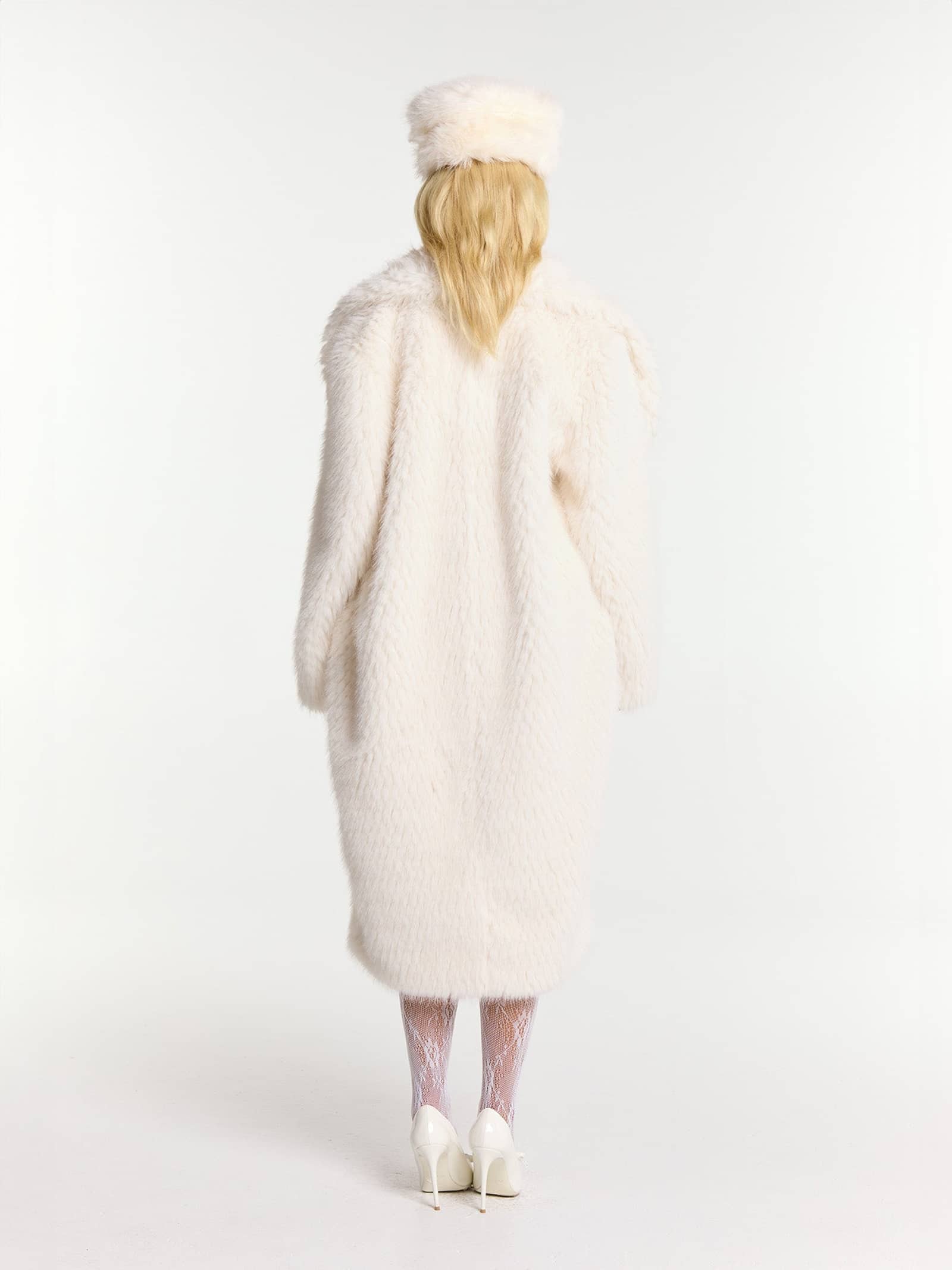 Marisa Fur Coat (White) made by Nana Jacqueline