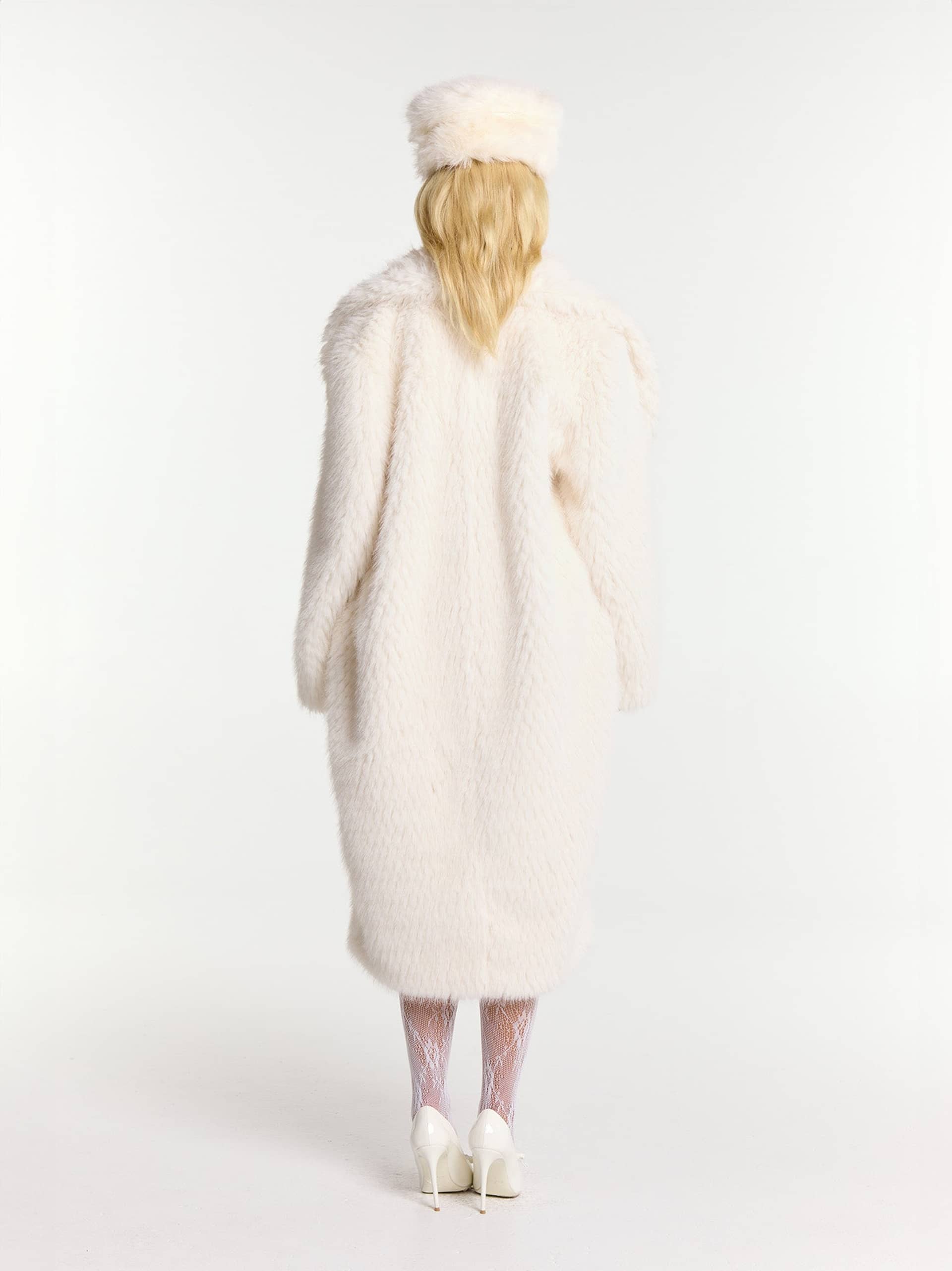 Marisa Fur Coat (White) made by Nana Jacqueline