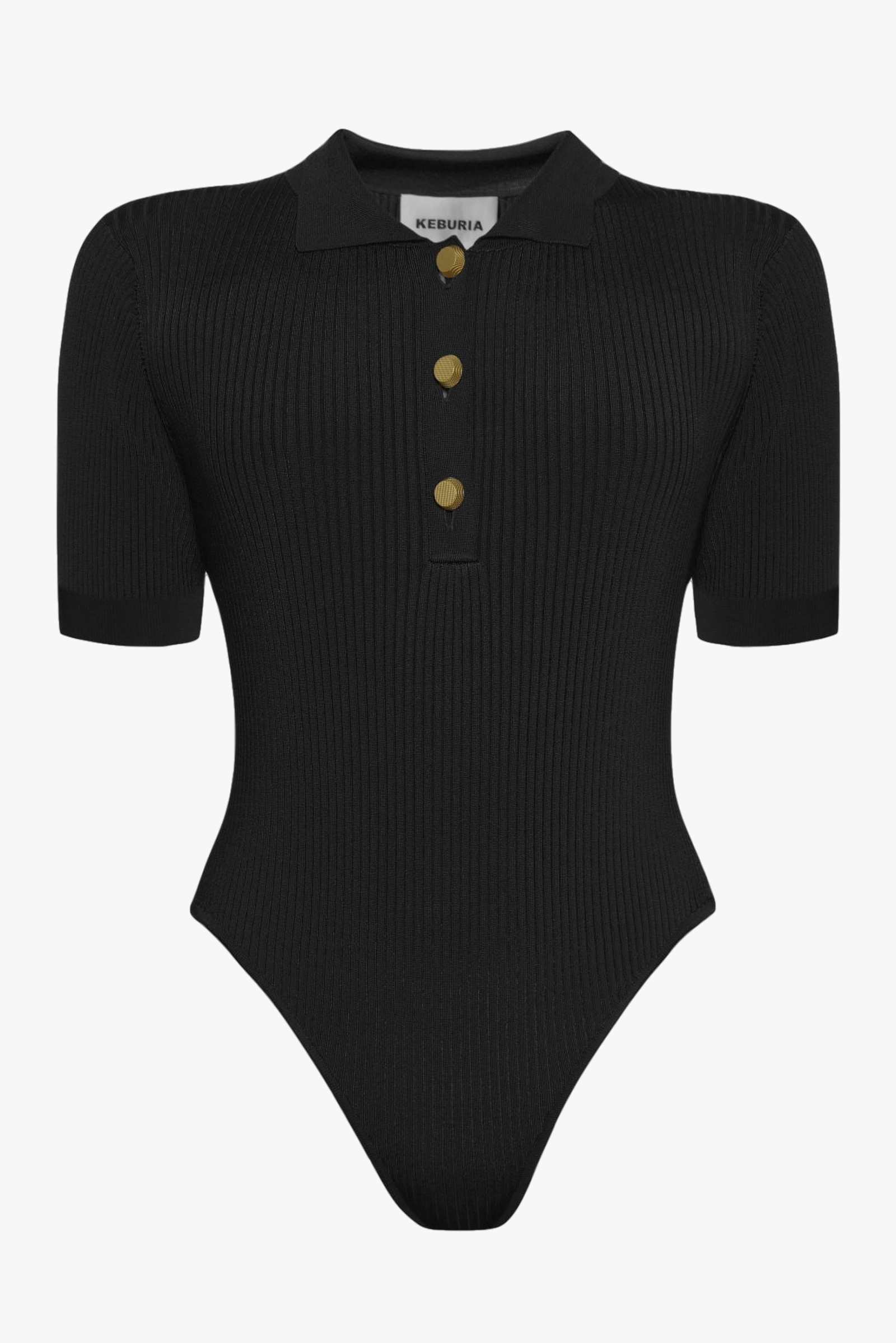 RIB KNIT BODYSUIT made by KEBURIA