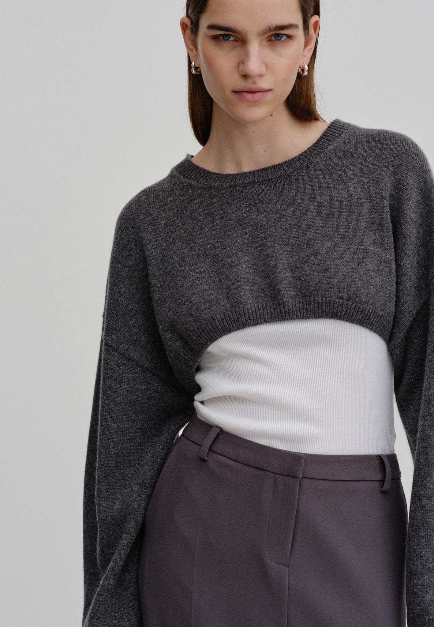 Bloch Knit - Grey melange in Grey made by HERSKIND