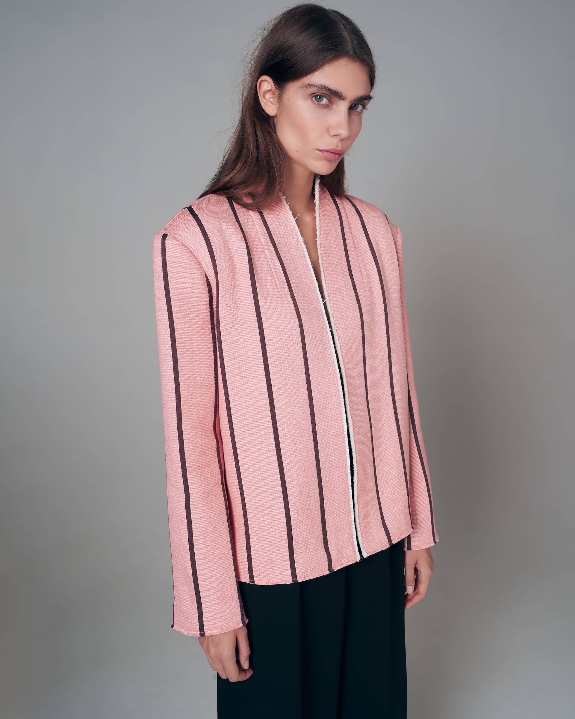 Cotton open cut jacket made by A.M.G