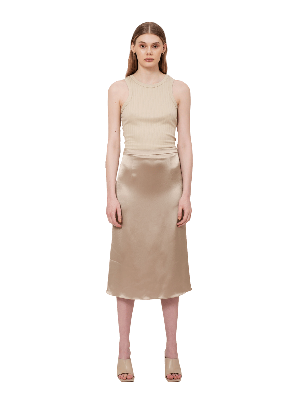 Carmen Skirt in Beige made by AÉRYNE