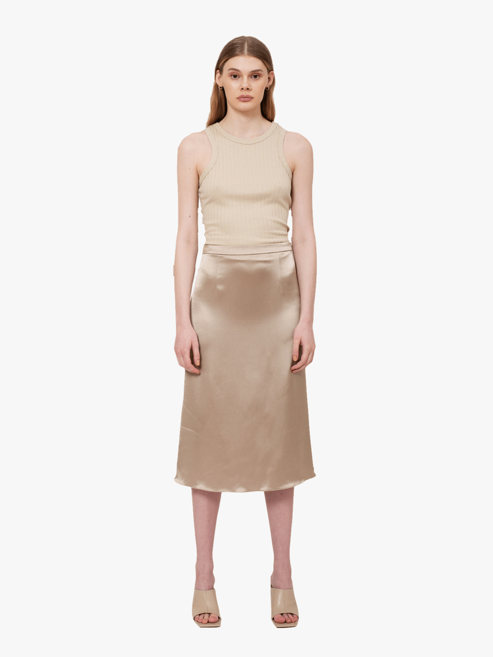 Carmen Skirt in Beige made by AÉRYNE