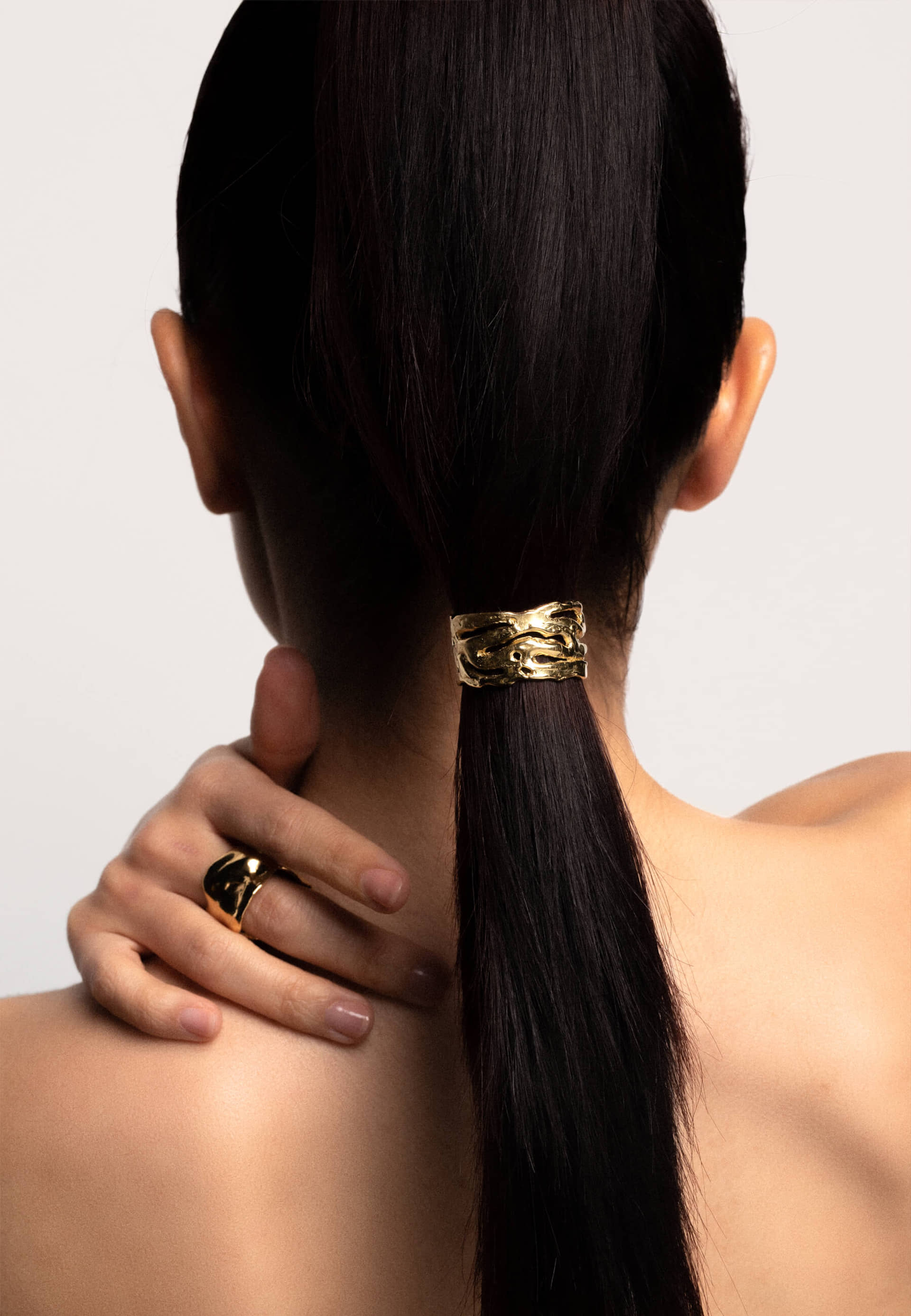 Judy Golden Scrunchie made by Lavani Jewels