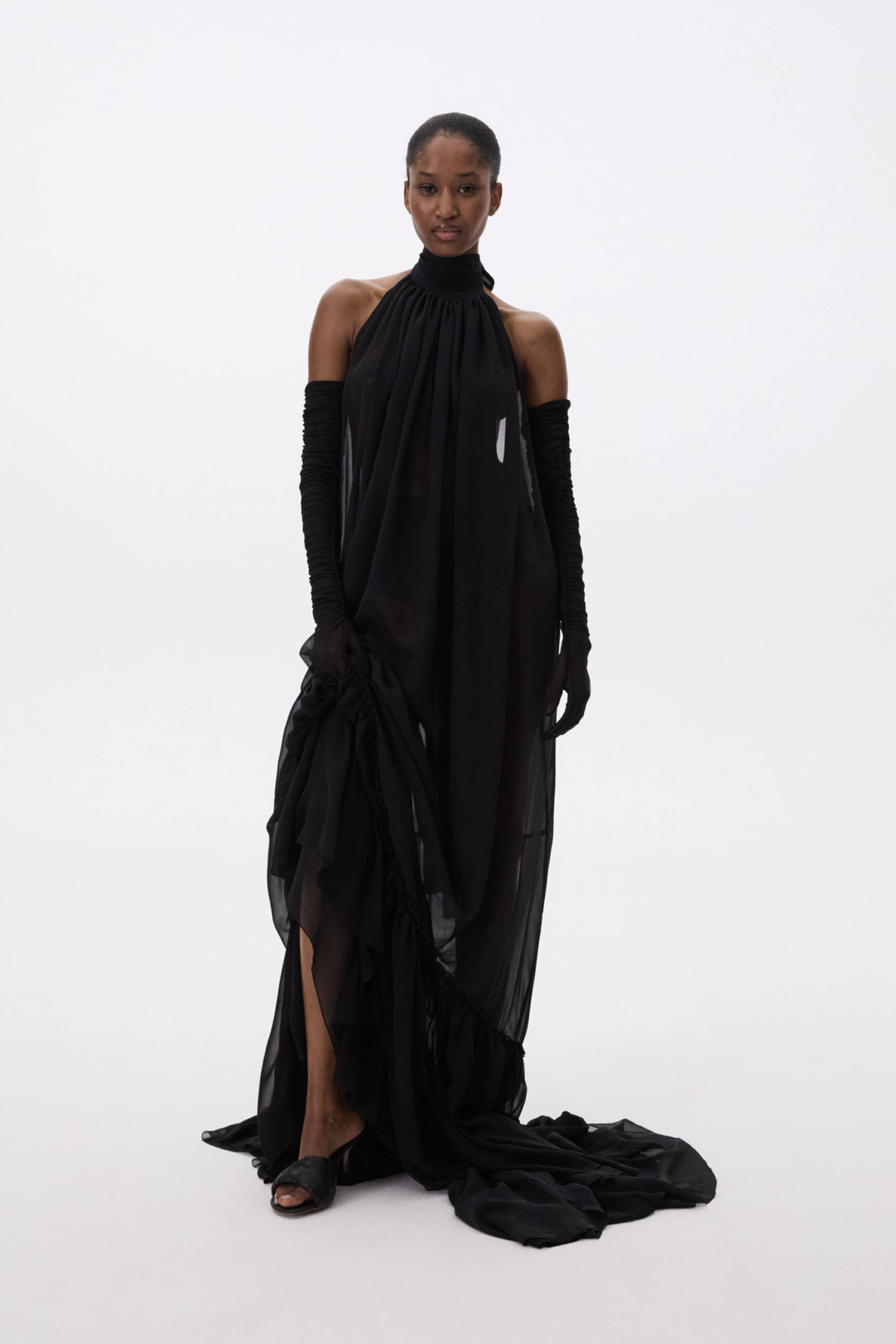 Long Dress With Bare Shoulders made by YAVORSKA